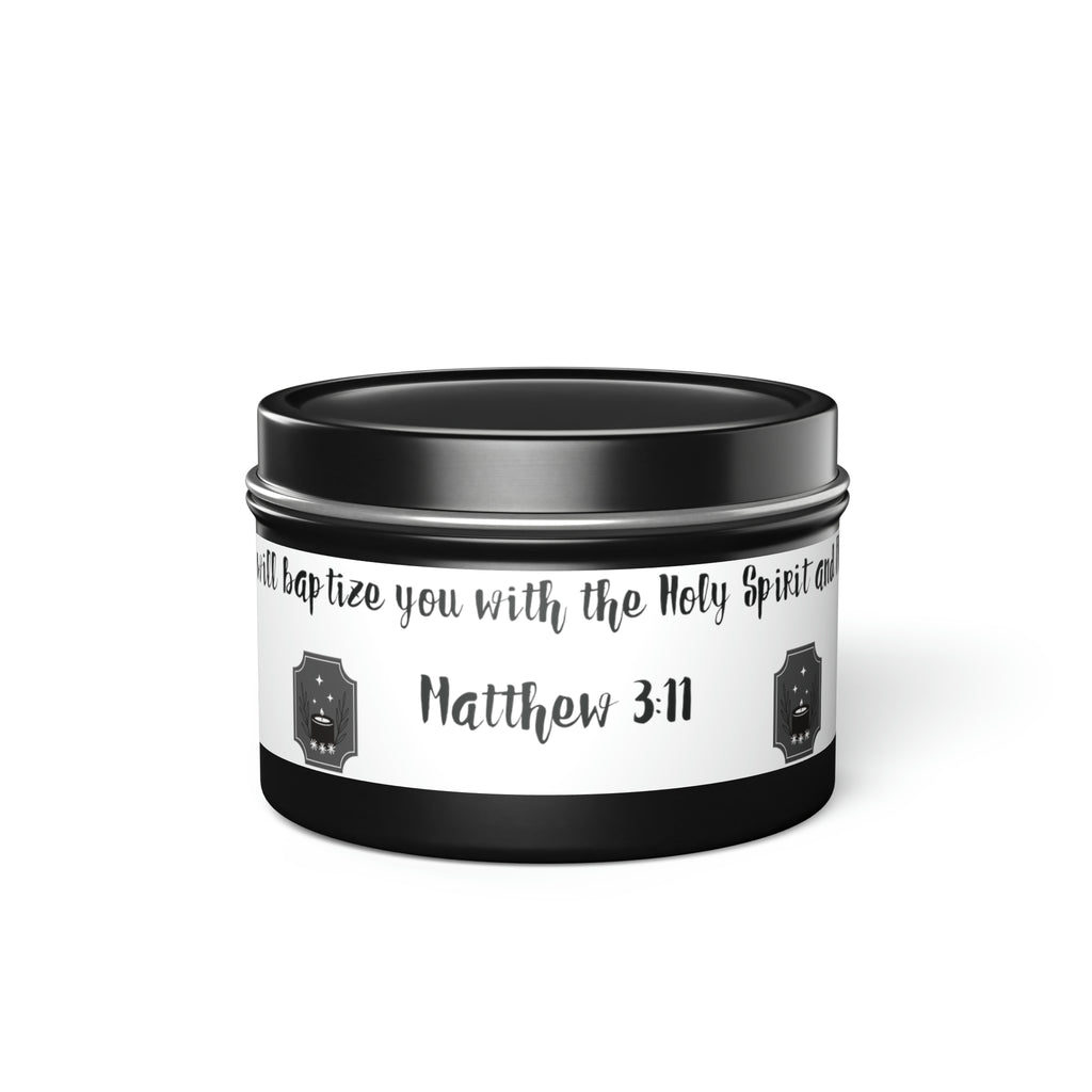 New House Sacred Light Divine Verse Tin Candles Embrace Peace with 4oz/8oz Coconut Soy Wax, Hand-Poured in USA. Lead-Free Wick, 20-40hr Burn. Evergreen, Vanilla, More Spiritual Ambiance Awaits Pure Harmony Grace..