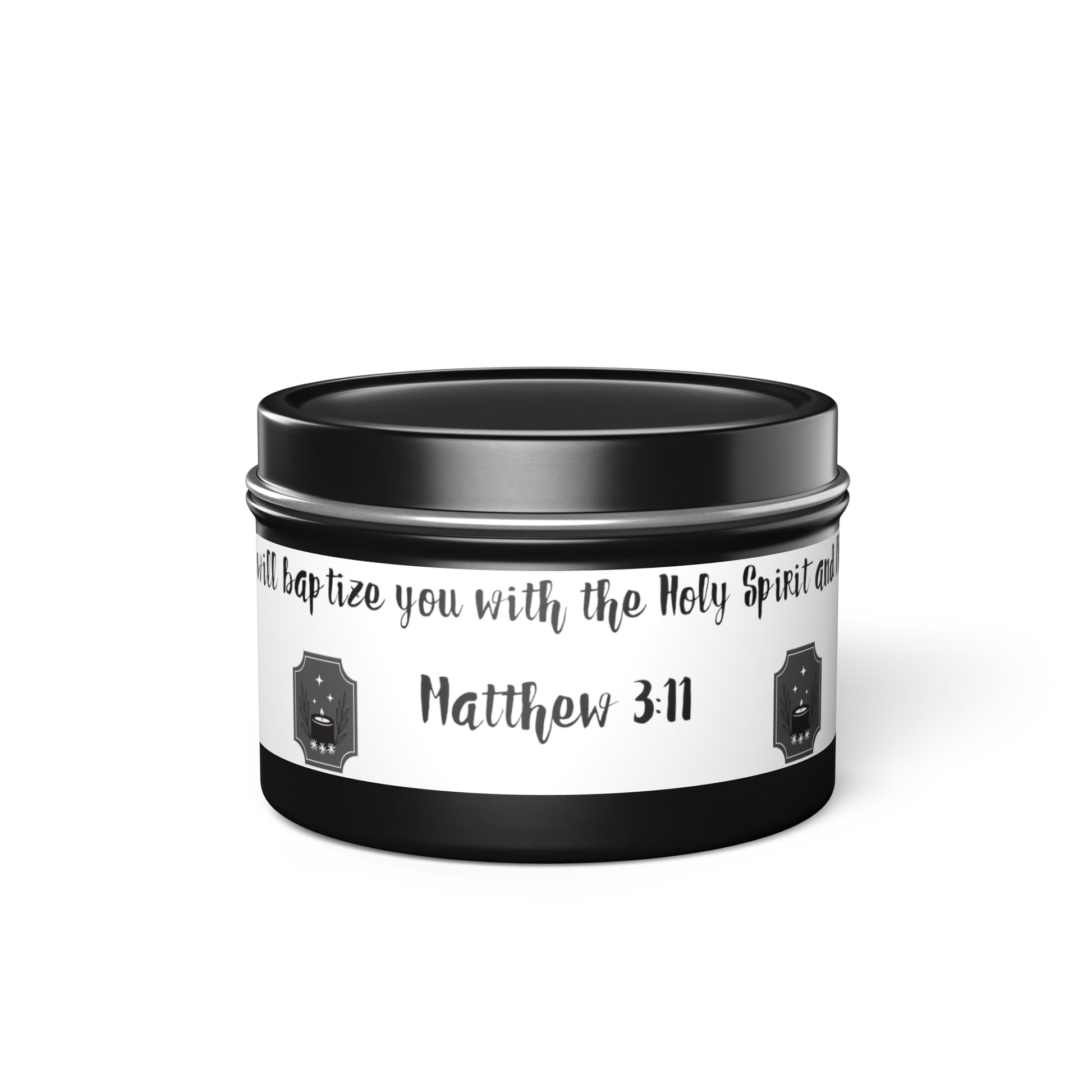 New House Sacred Light Divine Verse Tin Candles Embrace Peace with 4oz/8oz Coconut Soy Wax, Hand-Poured in USA. Lead-Free Wick, 20-40hr Burn. Evergreen, Vanilla, More Spiritual Ambiance Awaits Pure Harmony Grace..