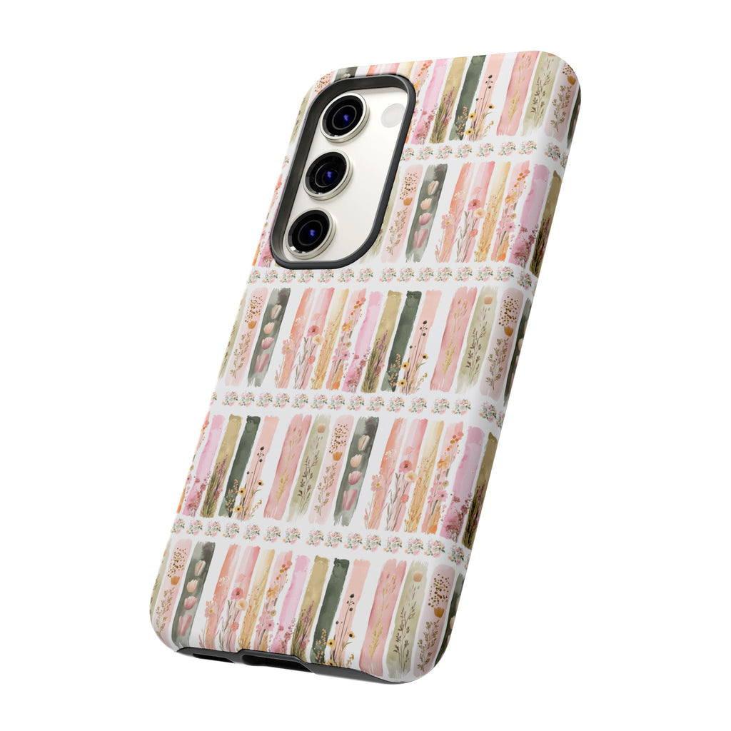 Pastel Brushstroke Floral Phone Case Soft Illusion Flower Design, Aesthetic Protective Cover, Feminine Style, Cute Gift for Her, Fits Most Models
