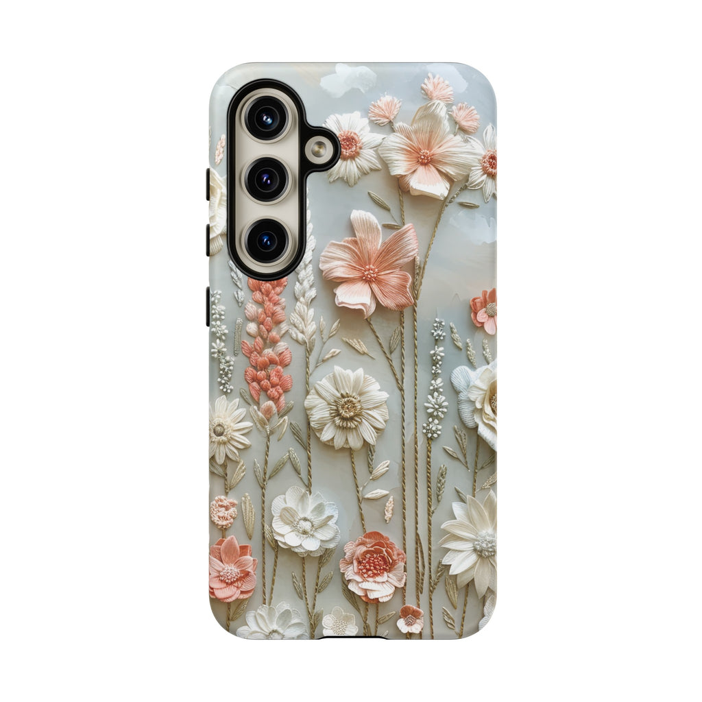 Pastel Wildflowers Protective Phone Case Gift for Her Phone 15, Samsung iPhone Samsung Gift for Her Case iPhone 15, Samsung iPhone Samsung Accessory Gift for Her