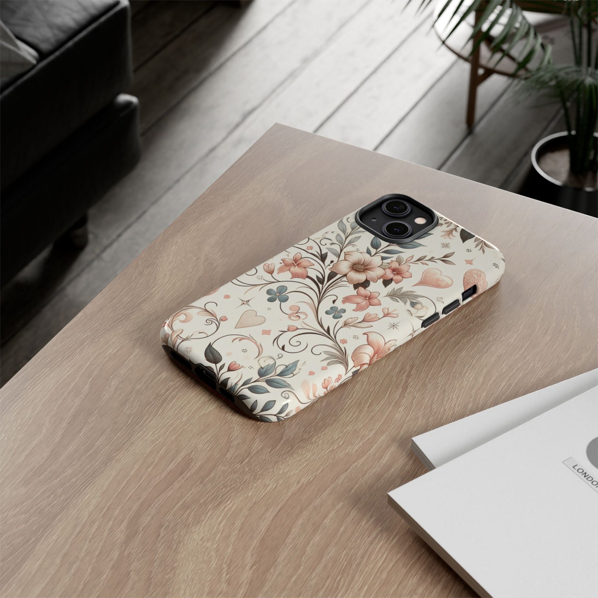 Floral Design Luxury Phone Tough Case Floral Elegant Durable Stylish for Modern Devices iPhone 17, 16 15, Samsung iPhone Samsung Accessory Gift for Her