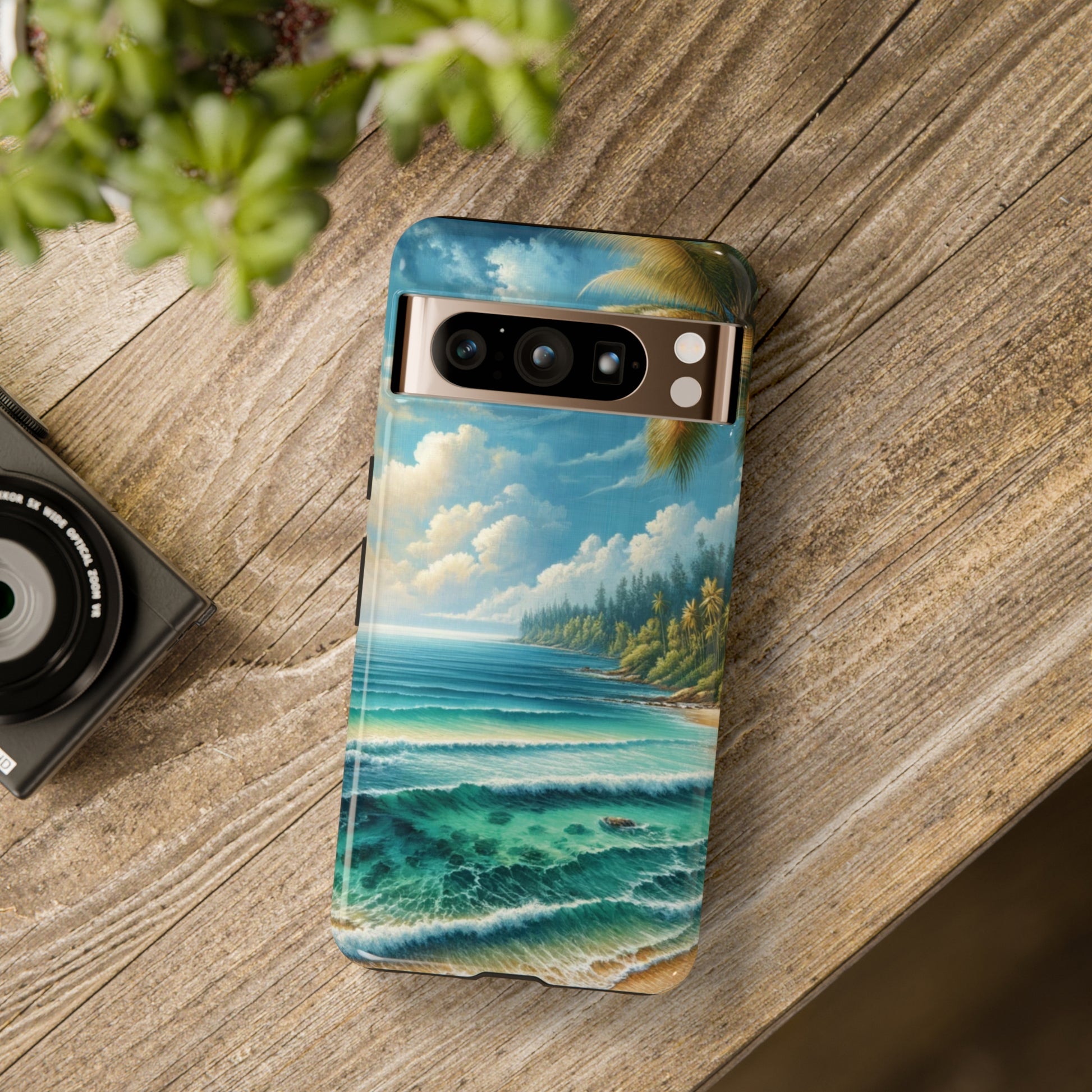 Coastal Serenity Ocean Beach View Protective Phone Case Gift for Her Phone 15, Samsung iPhone Samsung Gift for Her Case iPhone 15, Samsung iPhone Samsung Accessory Gift for Her.