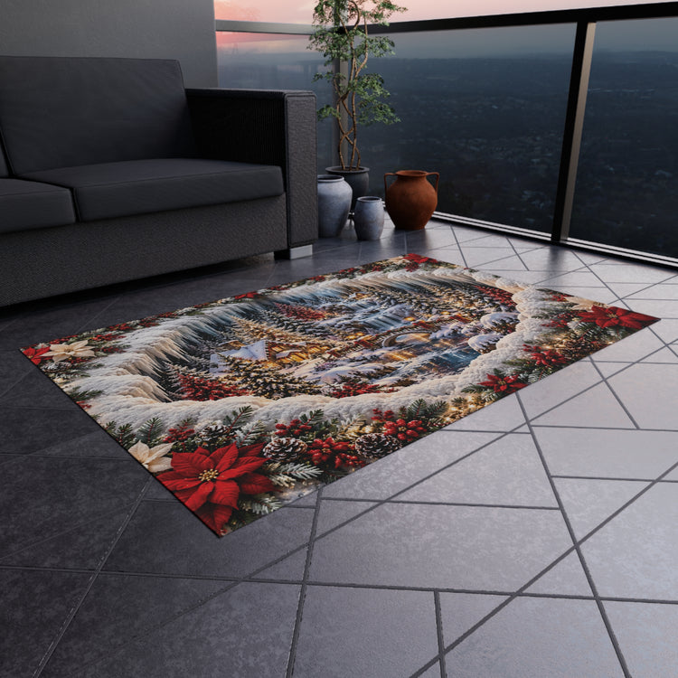 Winter Wonderland Christmas Outdoor Rug