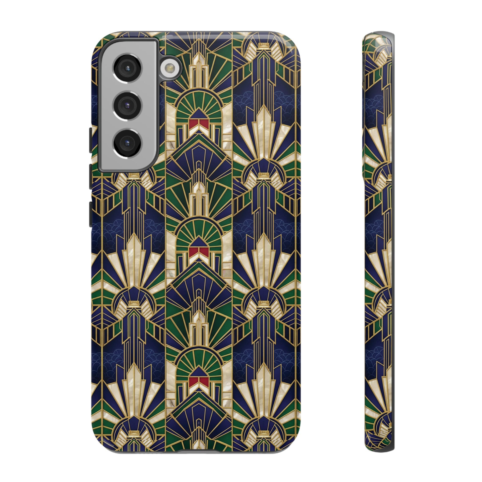 Navy & Gold Art Deco Phone Case — Imperial Art Deco Tough Case