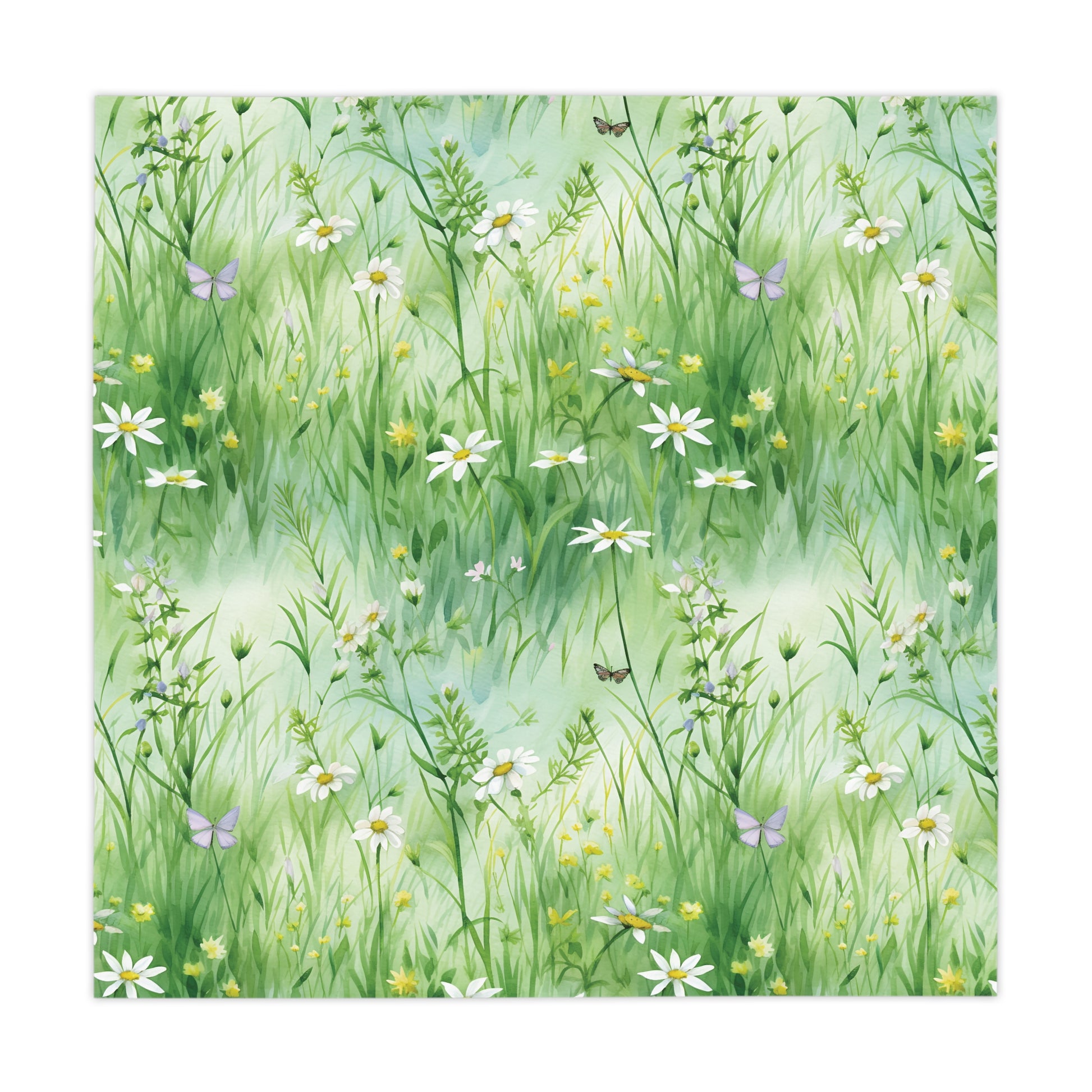 Beautiful Watercolor Grassing Daisy Coffee Tablecloth Durable Table Cover, Perfect Gift for Housewarming, Parties, and Weddings all Events and Occasions - MRSBYVALLE