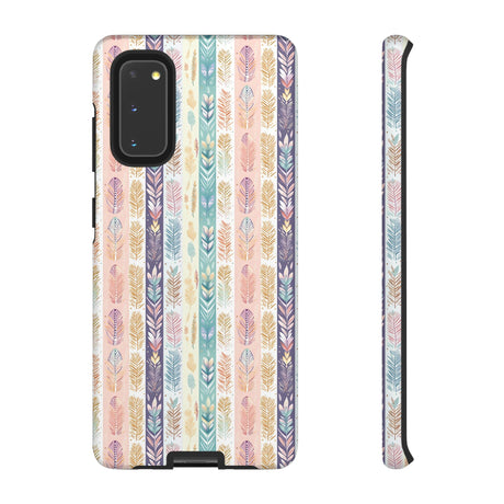 Boho Pastel Feathers Modern Watercolor Abstract Phone Case Compatible with iPhone, Samsung & More - Stylish, Durable Protection with Vibrant Artistic Design Perfect Gift for Her