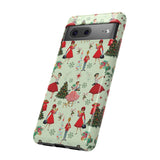1950s Vintage Phone Case - Retro Christmas Design | Unique Holiday Protection for Your Device | Stylish & Durable Cover Gift for Her Phone 15, Samsung iPhone Samsung Accessory Gift for Her