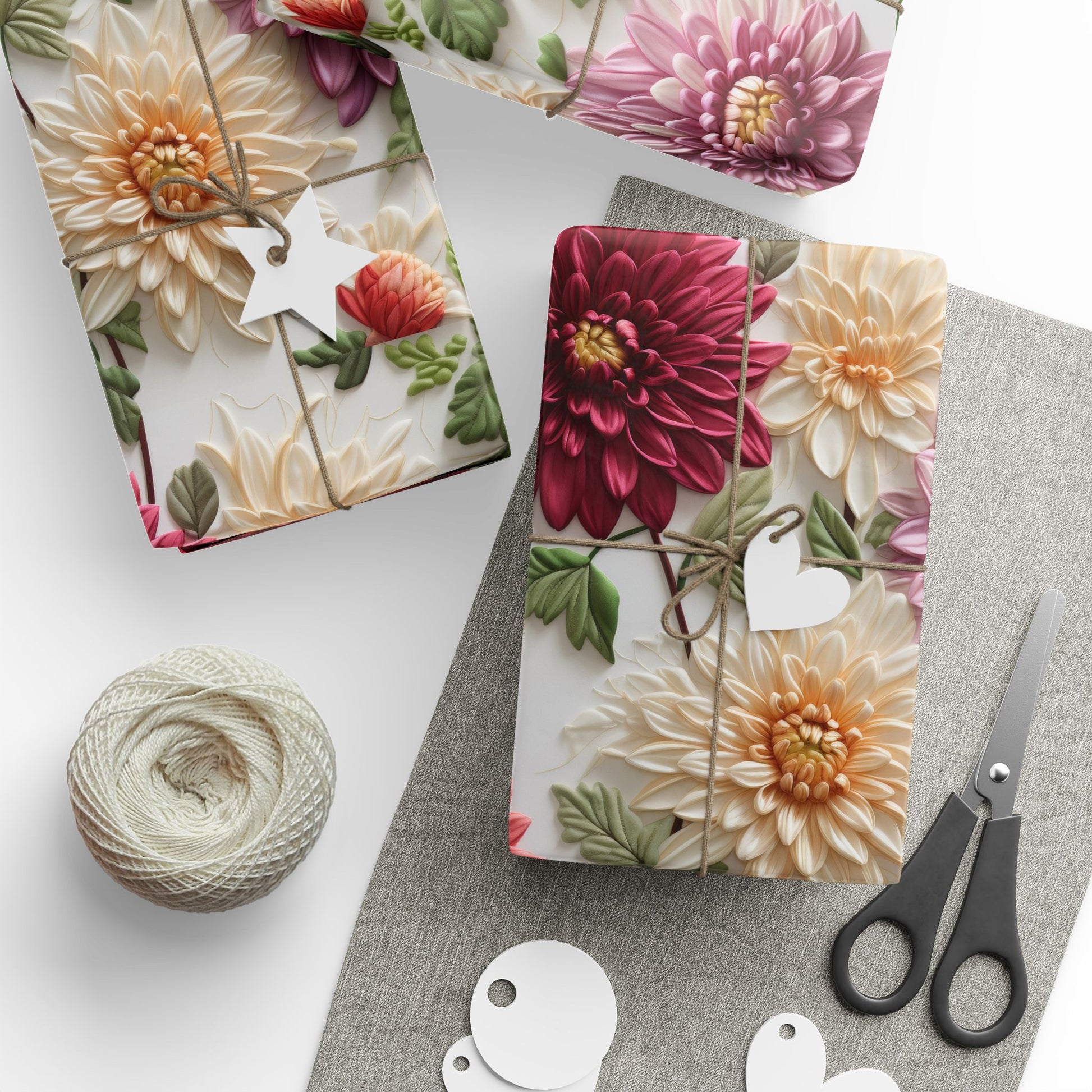 Elegant Fall Floral Wrapping Paper | Autumn-Inspired Gift Wrap with Vibrant Seasonal Blooms | Perfect for Thanksgiving, Birthdays, & Special Occasions | Premium Quality Gifts Moms
