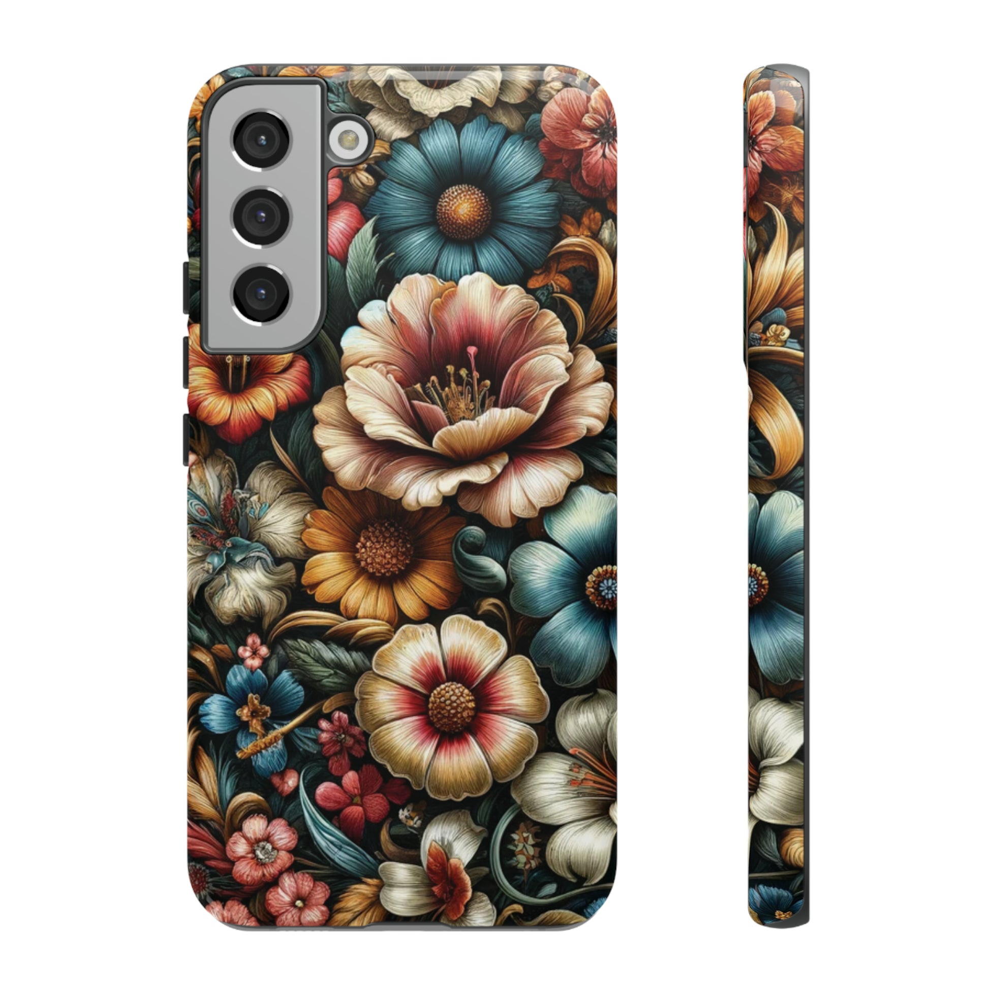 Pastel Floral Design Luxury Phone Tough Case Floral Elegant Durable Stylish for Modern Devices iPhone 15, Samsung iPhone Samsung Accessory Gift for Her.