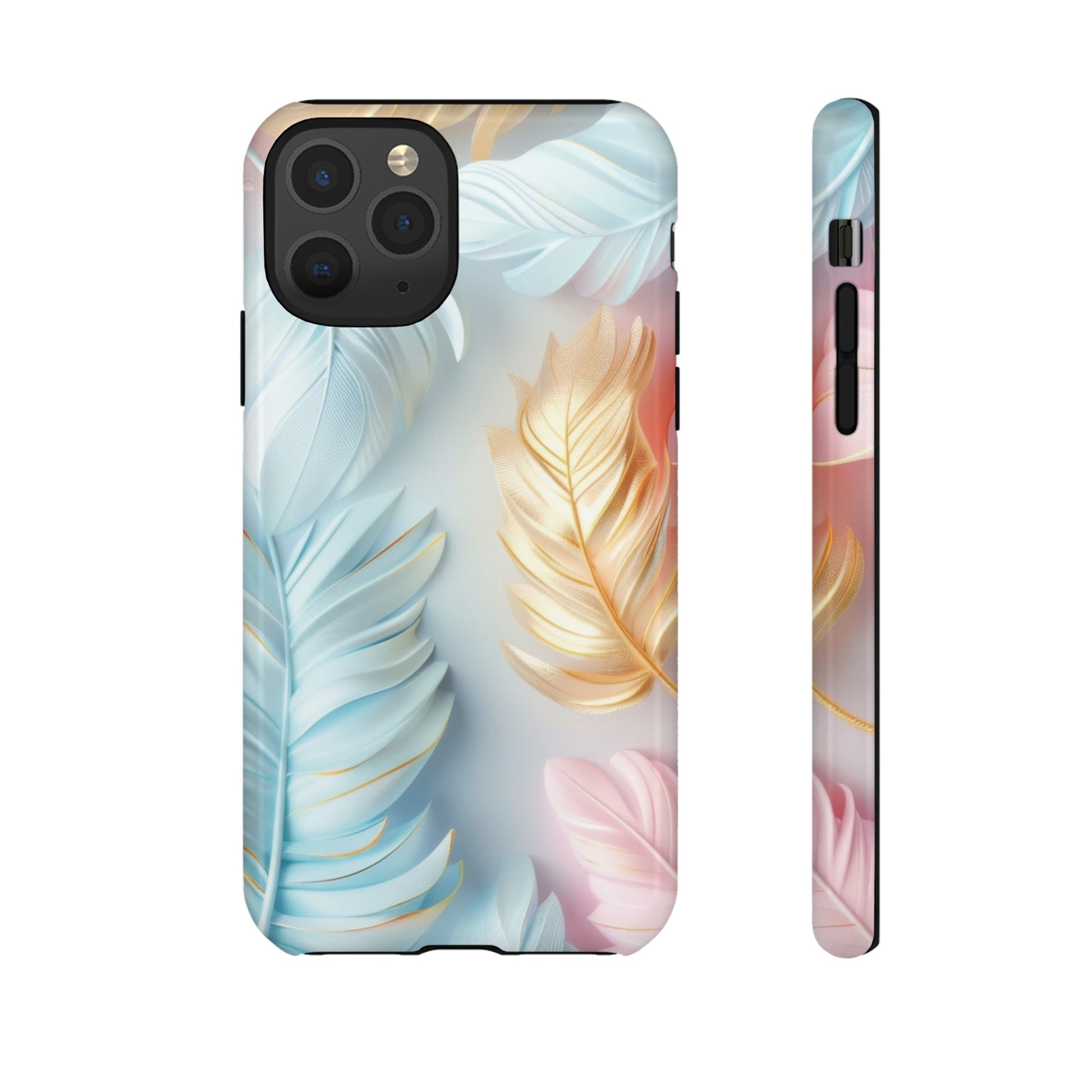 Pastel Feathers Protective Phone Case Gift for Her Phone 15, Samsung iPhone Samsung Gift for Her Case iPhone 15, Samsung iPhone Samsung Accessory Gift for Her