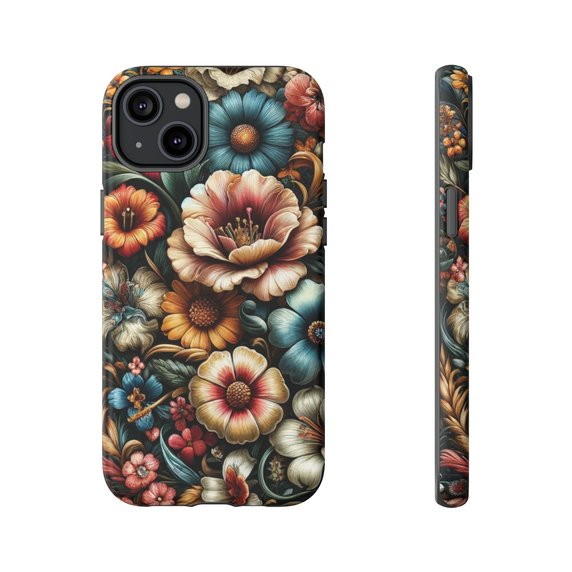 Pastel Floral Design Luxury Phone Tough Case Floral Elegant Durable Stylish for Modern Devices iPhone 15, Samsung iPhone Samsung Accessory Gift for Her.