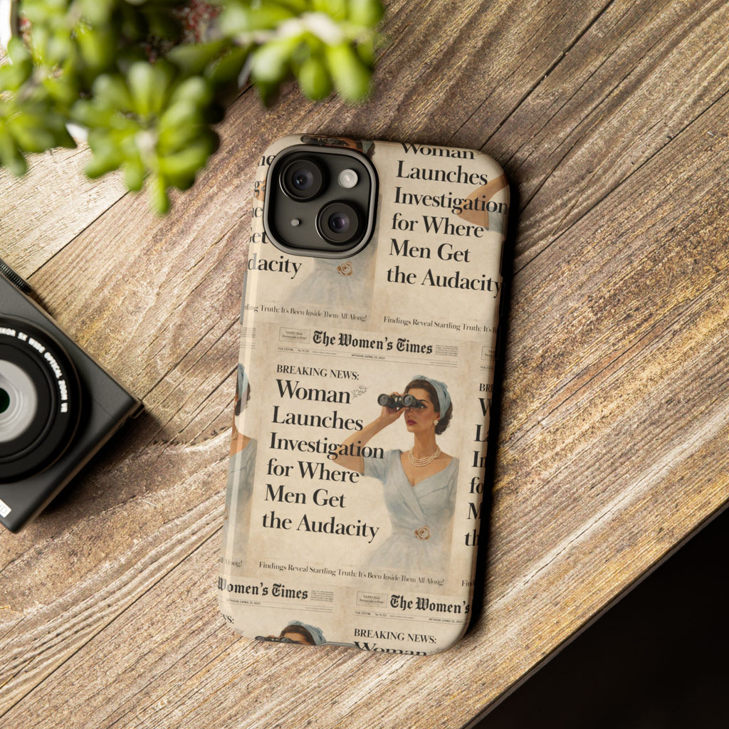 Funny Vintage Sarcastic Women Phone Case | Retro Sarcasm Text Design