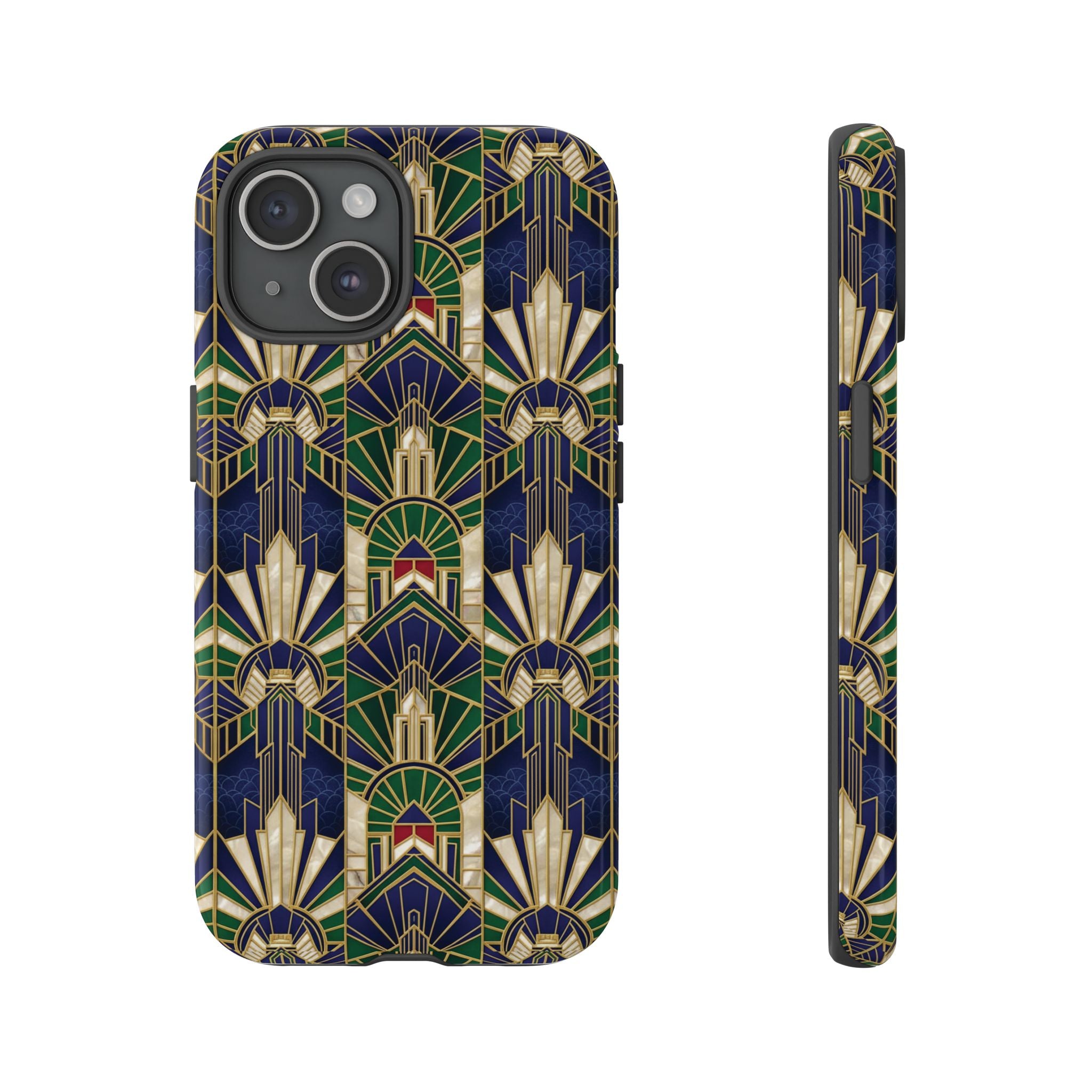 Navy & Gold Art Deco Phone Case — Imperial Art Deco Tough Case