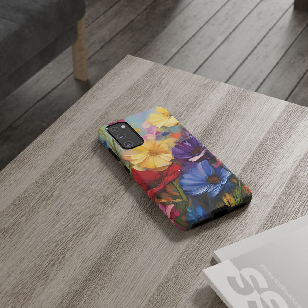Bold Wildflower Phone Case Bright Hand-Painted Floral Art Vibrant Botanical Design for iPhone & Samsung | Trendy Nature Lover Gift Phone  Galaxy