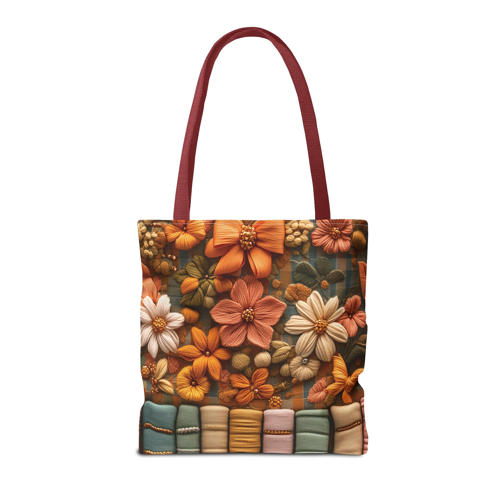 Boho Floral 3D Illusion Tote with Books Design Stylish and Functional Bag for Everyday Use Durable, Reusable, and Perfect for Book Lovers and Boho Enthusiasts Season - MRSBYVALLE