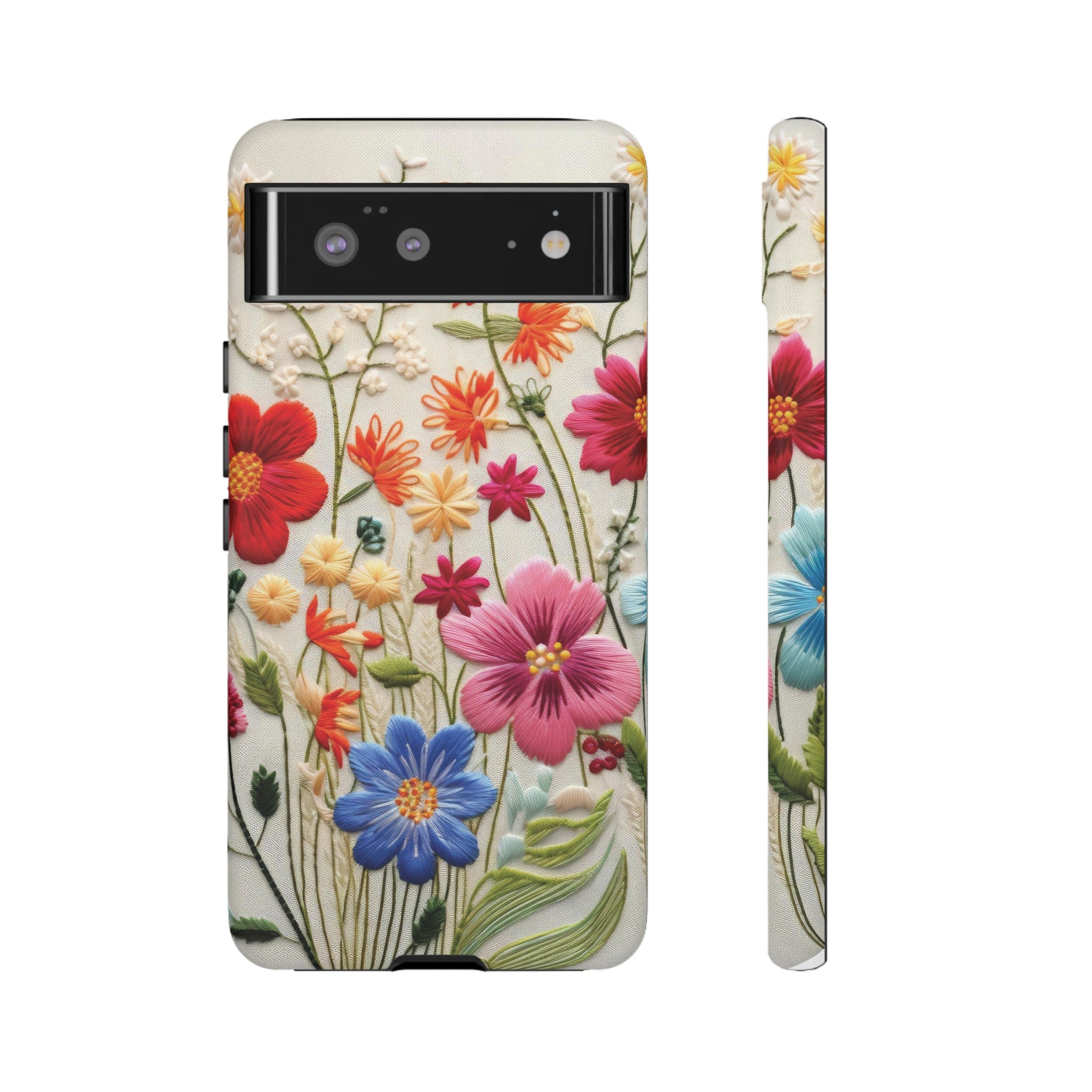 3D Floral Phone Case Elegant Faux Flower Durable for iPhone Samsung Smartphone iPhone 15, 14, 13 Samsung Gift for Mom