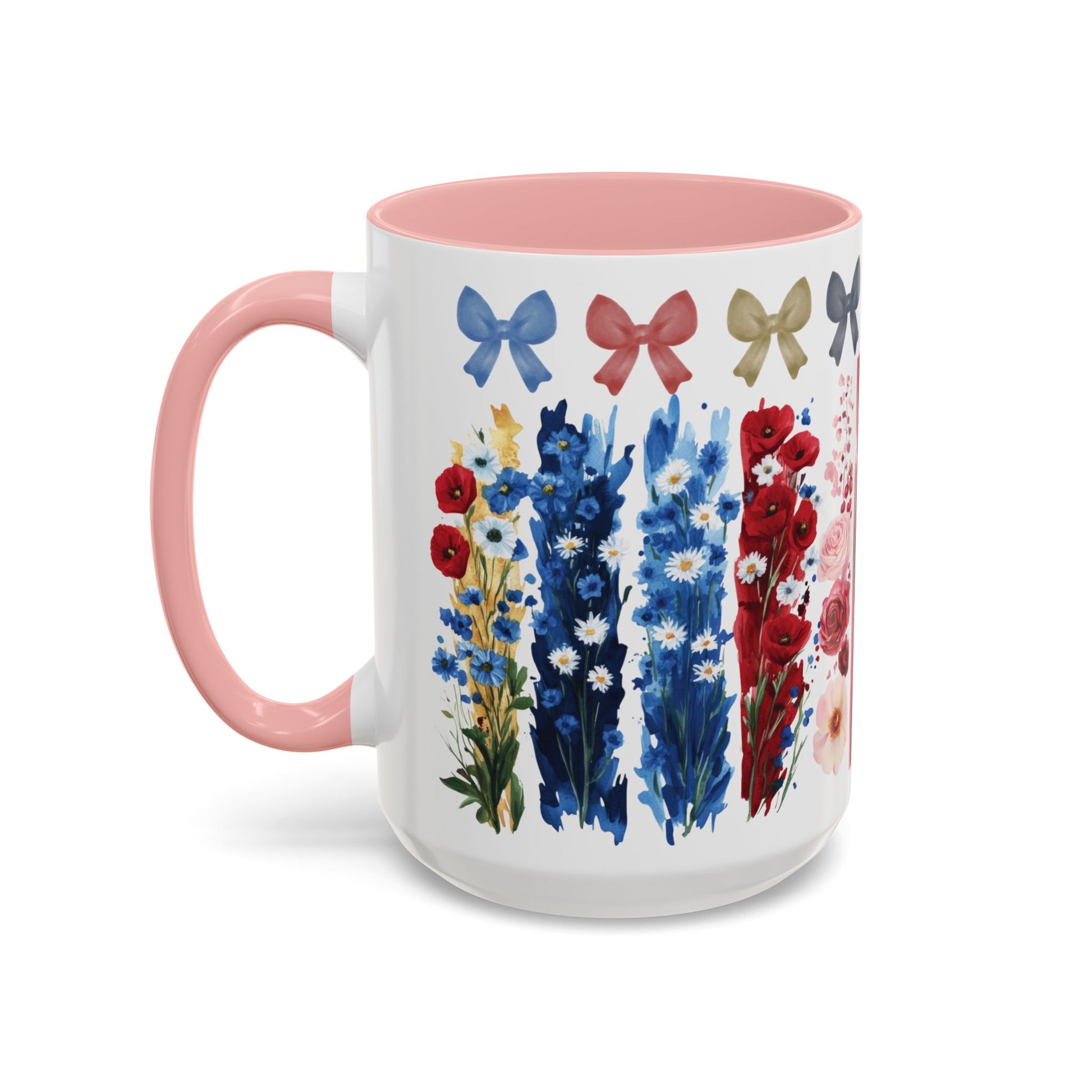 Brushstroke floral With Bows| Christian Mug with Bible Verse | Inspirational Gift for Christians | 11oz and 15oz Ceramic Coffee Mug Cozy Spring Mornings