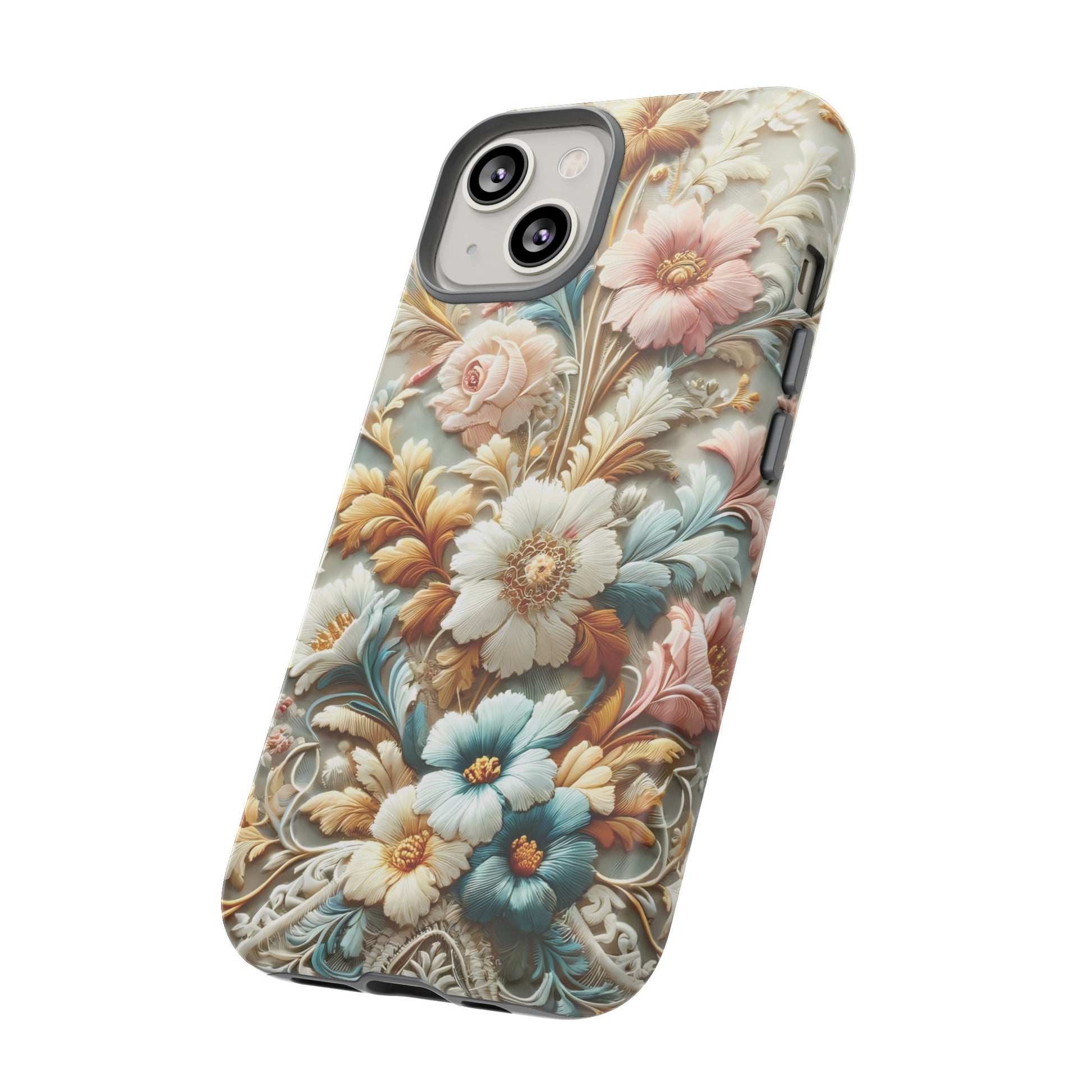 3D Elegant Faux Flowers Phone Case Stylish & Durable for iPhone Samsung Gift iPhone 15, 14, 13 Samsung Pixel Gift for Mom Accessory Gift for Her