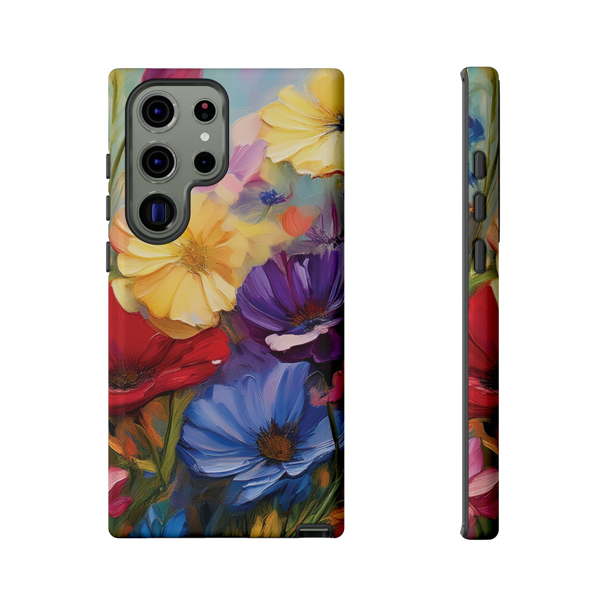 Bold Wildflower Phone Case Bright Hand-Painted Floral Art Vibrant Botanical Design for iPhone & Samsung | Trendy Nature Lover Gift Phone  Galaxy
