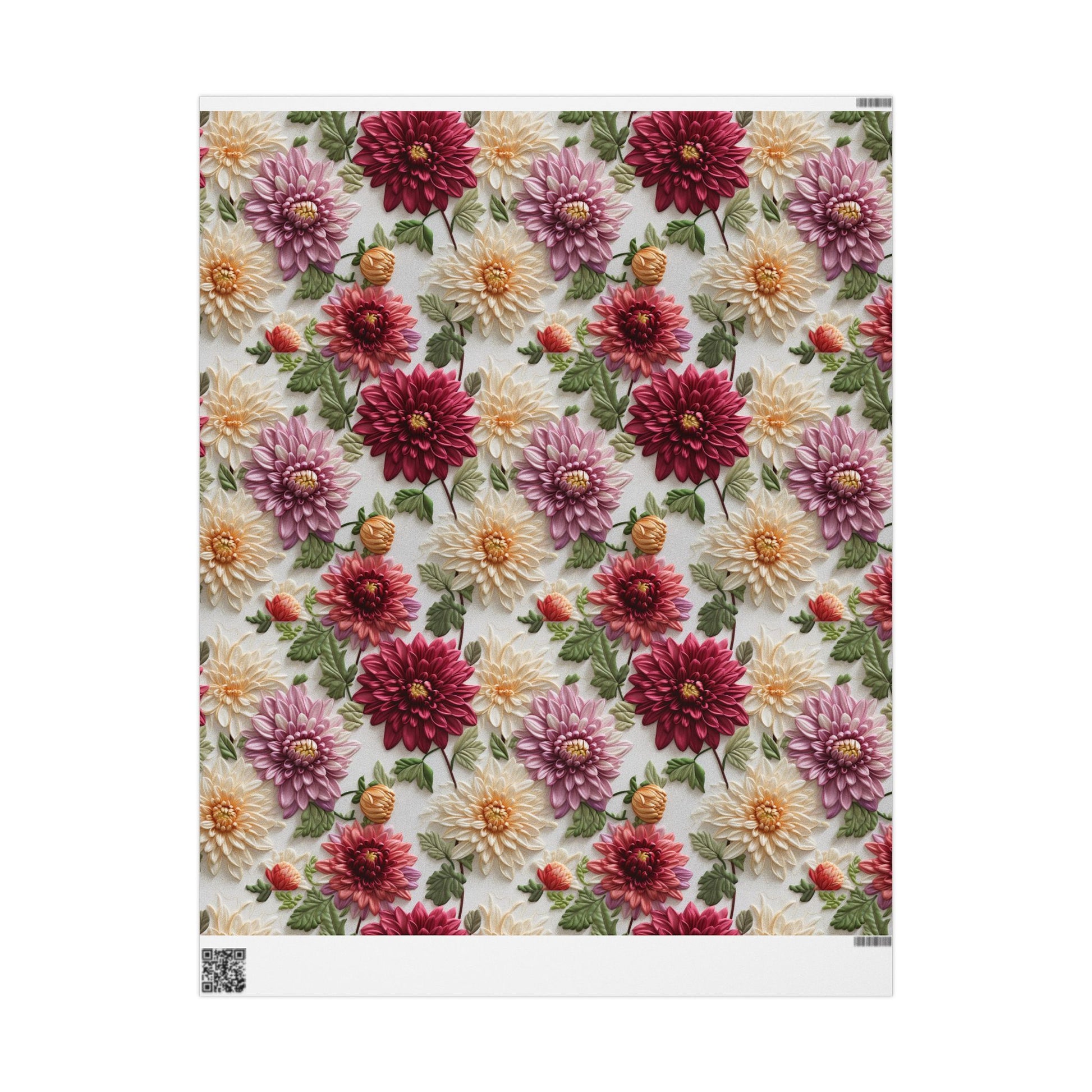 Elegant Fall Floral Wrapping Paper | Autumn-Inspired Gift Wrap with Vibrant Seasonal Blooms | Perfect for Thanksgiving, Birthdays, & Special Occasions | Premium Quality Gifts Moms