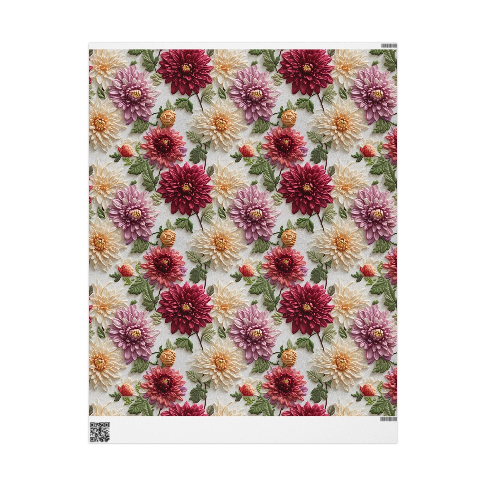 Elegant Fall Floral Wrapping Paper | Autumn-Inspired Gift Wrap with Vibrant Seasonal Blooms | Perfect for Thanksgiving, Birthdays, & Special Occasions | Premium Quality Gifts Moms
