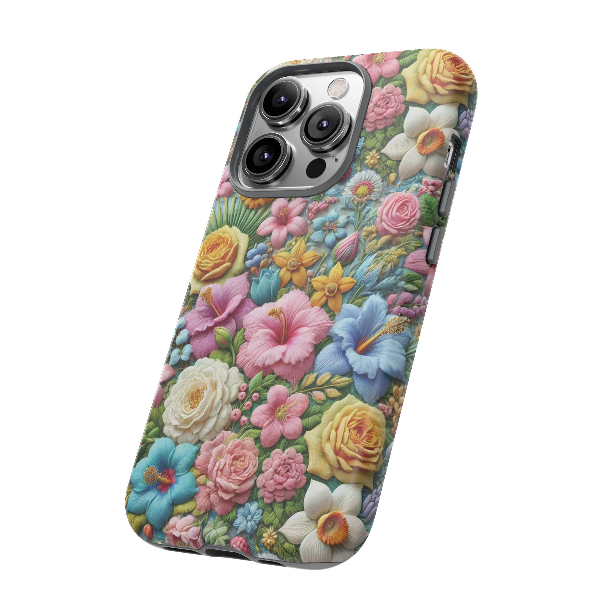 Elegant Pastel Flower Phone Case – Beautiful Floral Design, Durable Protection for Your Device, Stylish and Lightweight, Perfect Gift for Flower Lovers