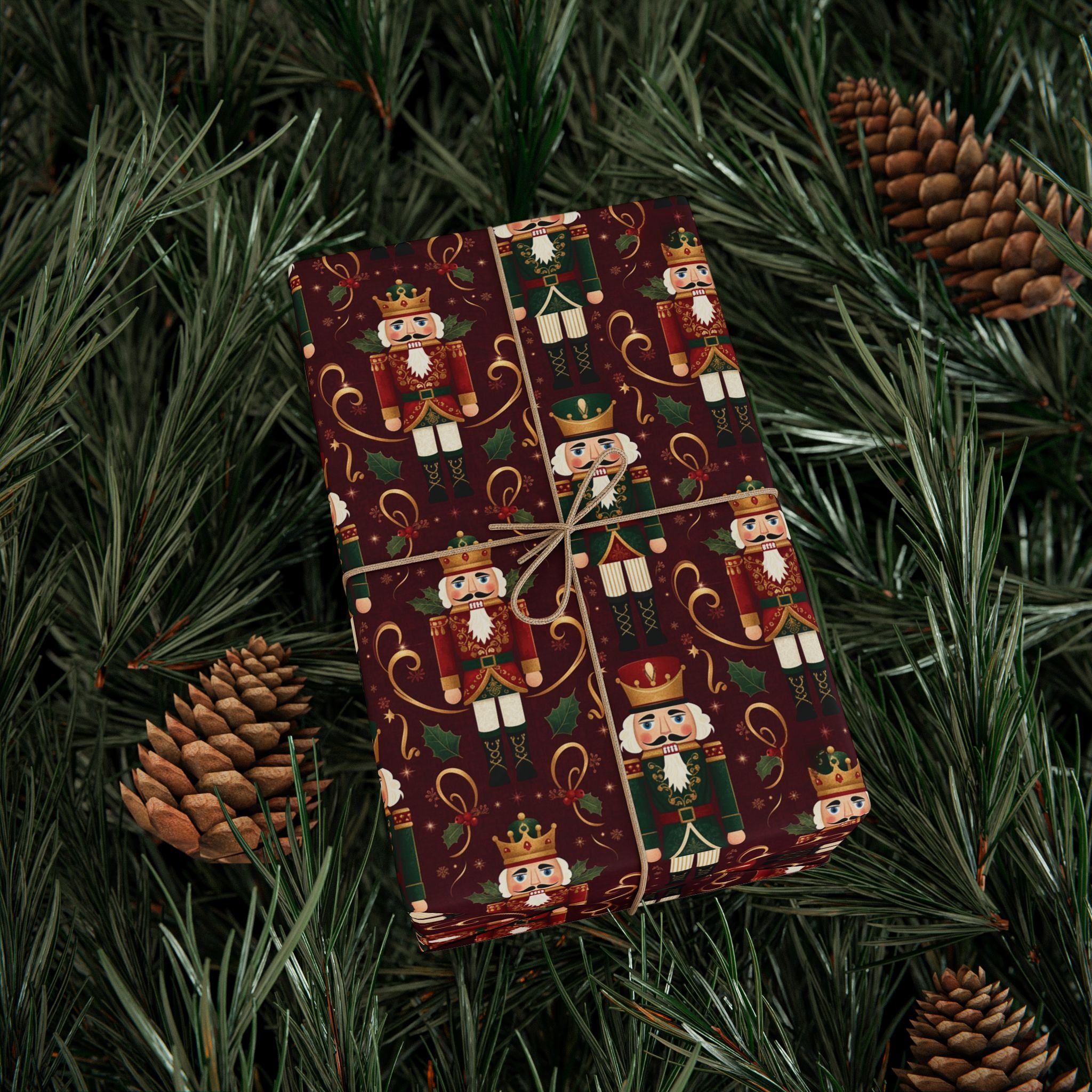 Papiers cadeaux de Noël Casse-Noisette, Papier cadeau de Noël, Papier cadeau de fêtes élégant, Papier cadeau Casse-Noisette, Papier cadeau festif, Papier cadeau de saison