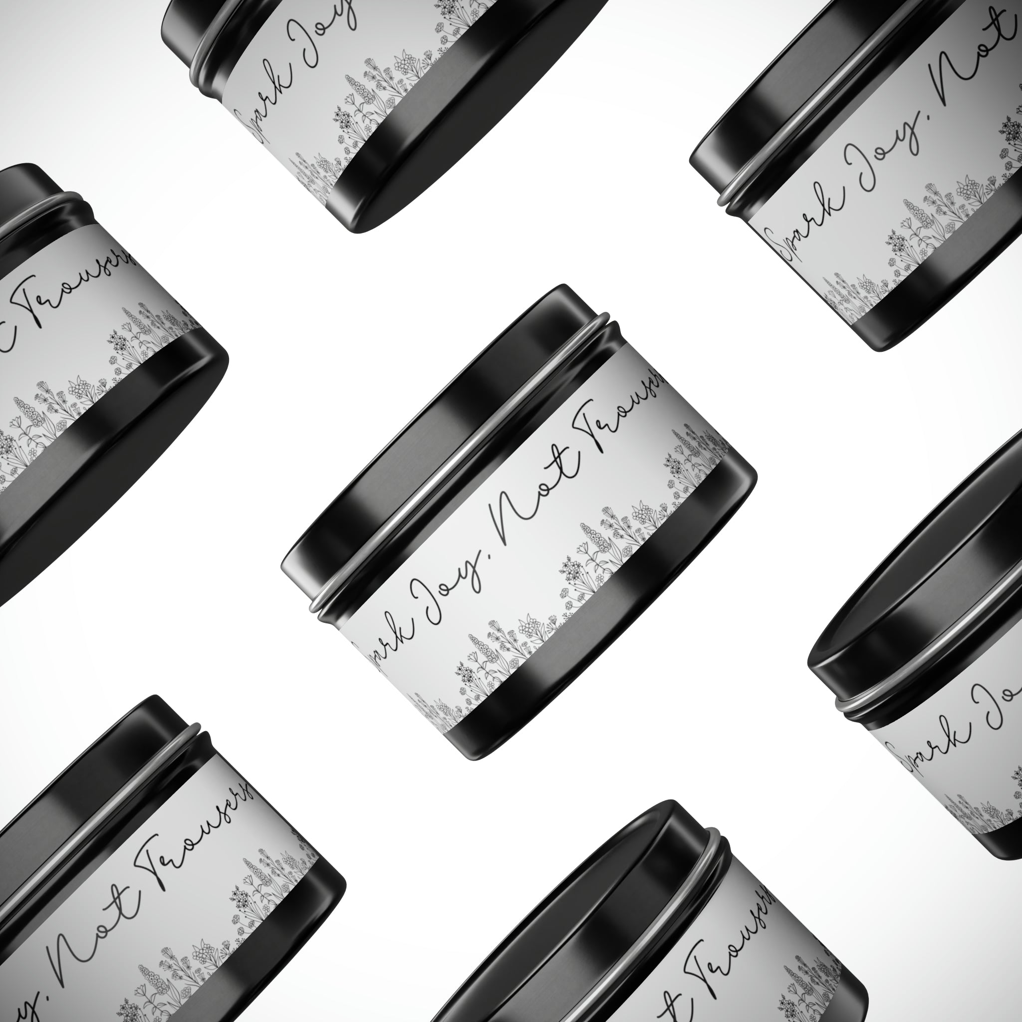 New House Bloom & Glow Elegant Floral Aromas in 4oz/8oz Tin Candles Essence of Nature Collection Unveil Serenity Romance with Exquisite Botanical Scents. Pure Harmony & Grace..