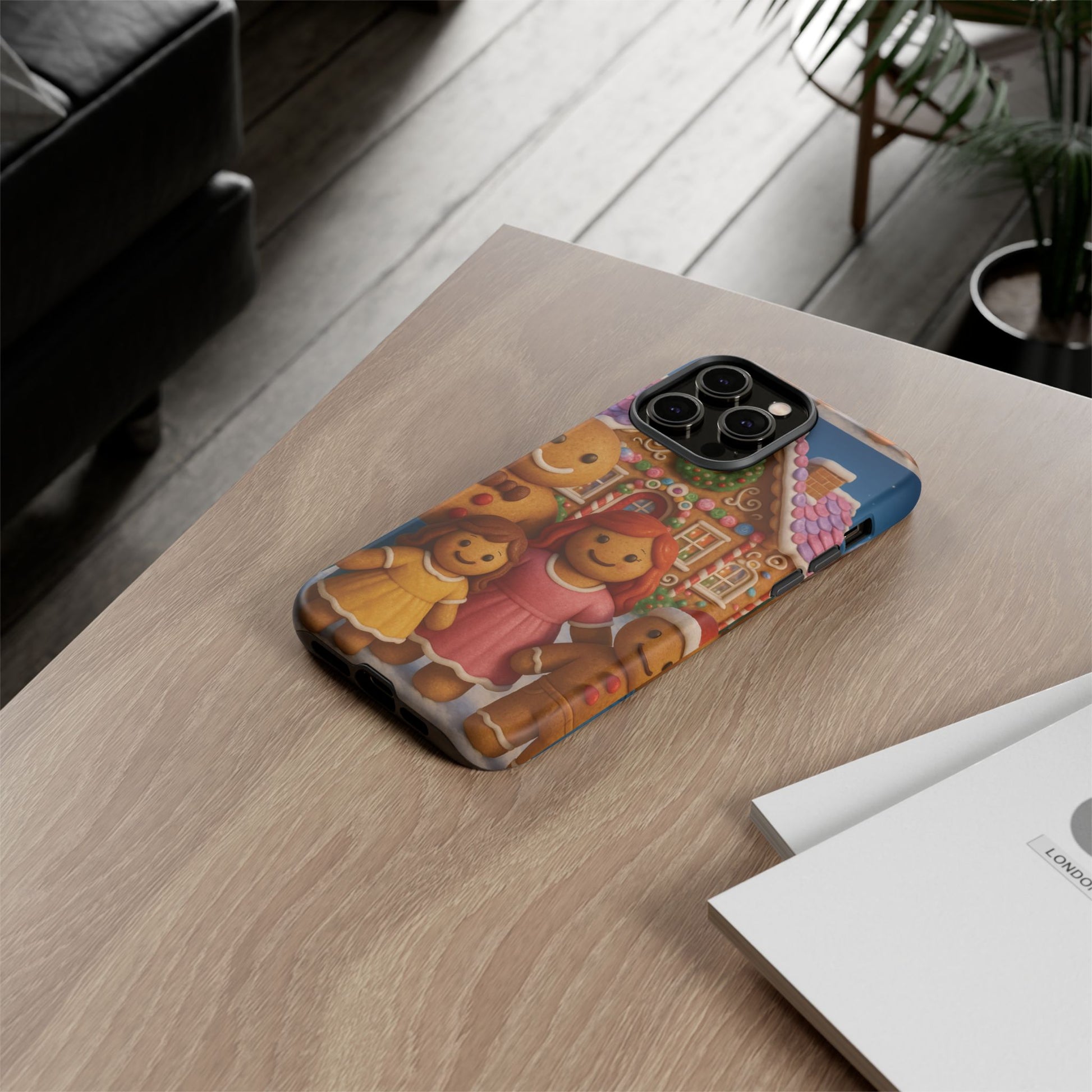 Gingerbread Family Aesthetic Phone Case Vintage-Inspired Design with Christmas theme  Style Cover for iPhone & Samsung Models Galaxy