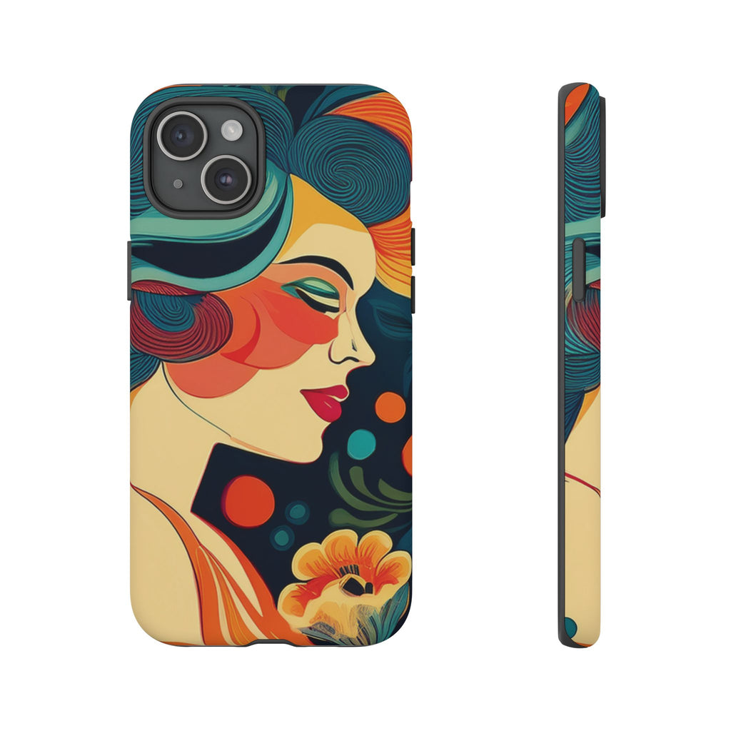 Coque de Téléphone Esthétique Années 50 Rétro Design d'Inspiration Vintage aux Couleurs Pastel Housse Style Mid-Century pour Modèles iPhone et Samsung Galaxy