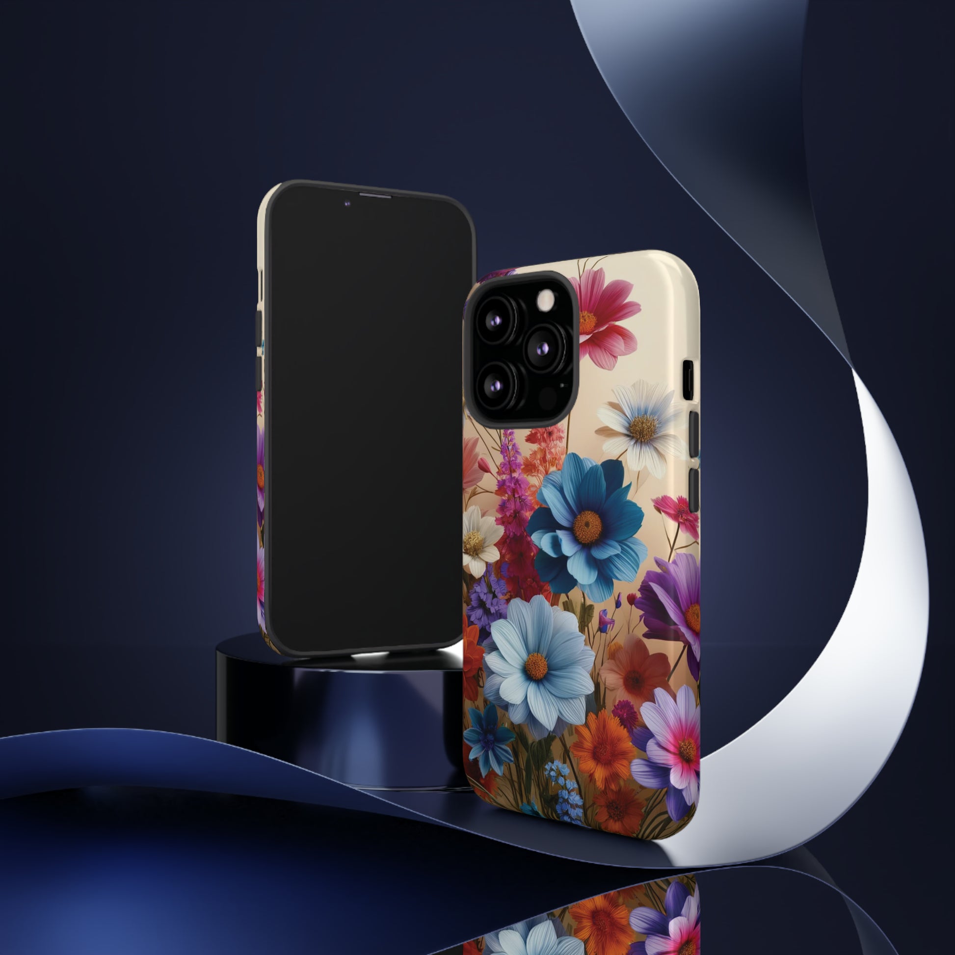 Best Phone Case Floral 3D Illusion Luxury Tough Case Floral Elegant Durable Stylish for Modern Devices iPhone 15, Samsung iPhone Samsung Accessory Gift for Her.