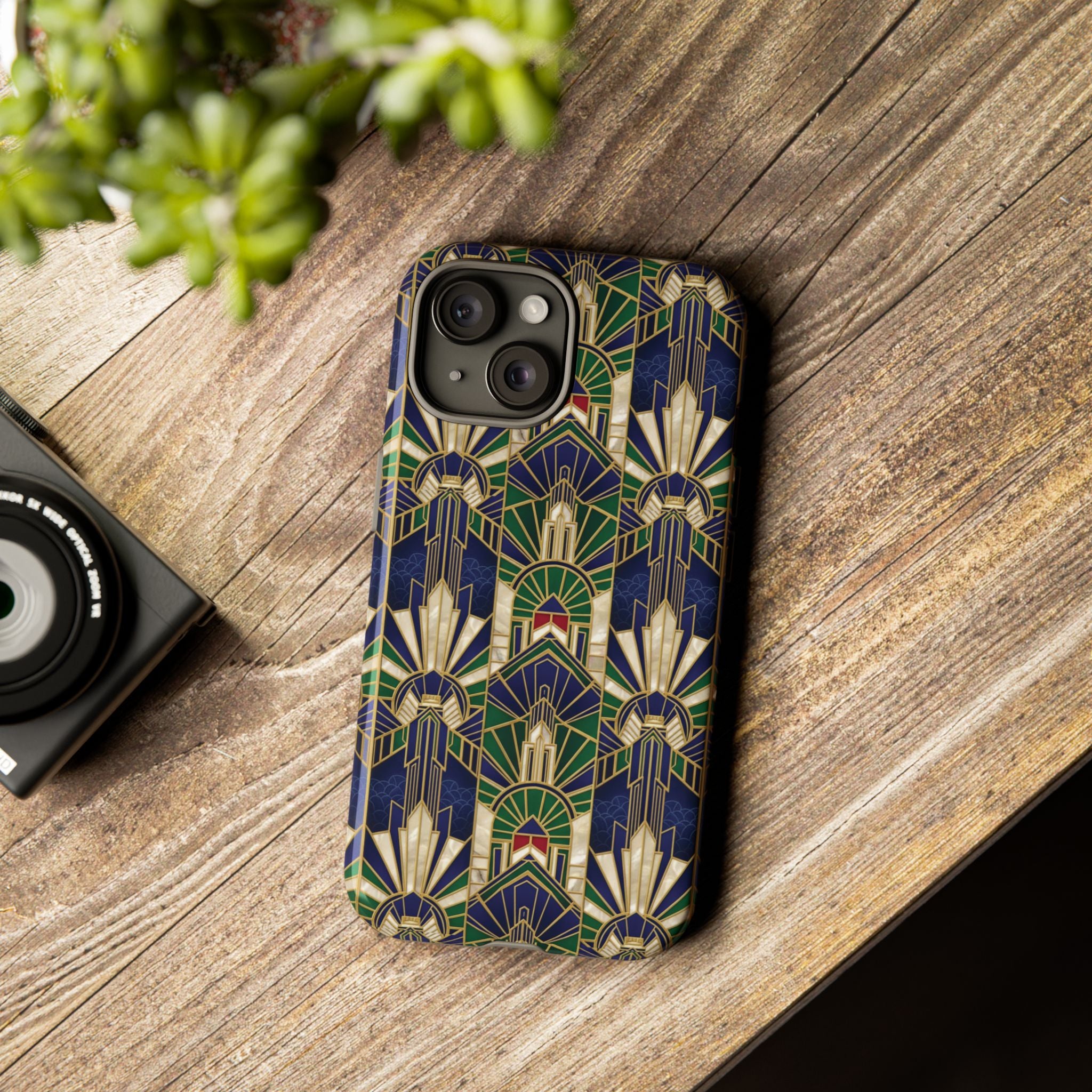 Navy & Gold Art Deco Phone Case — Imperial Art Deco Tough Case