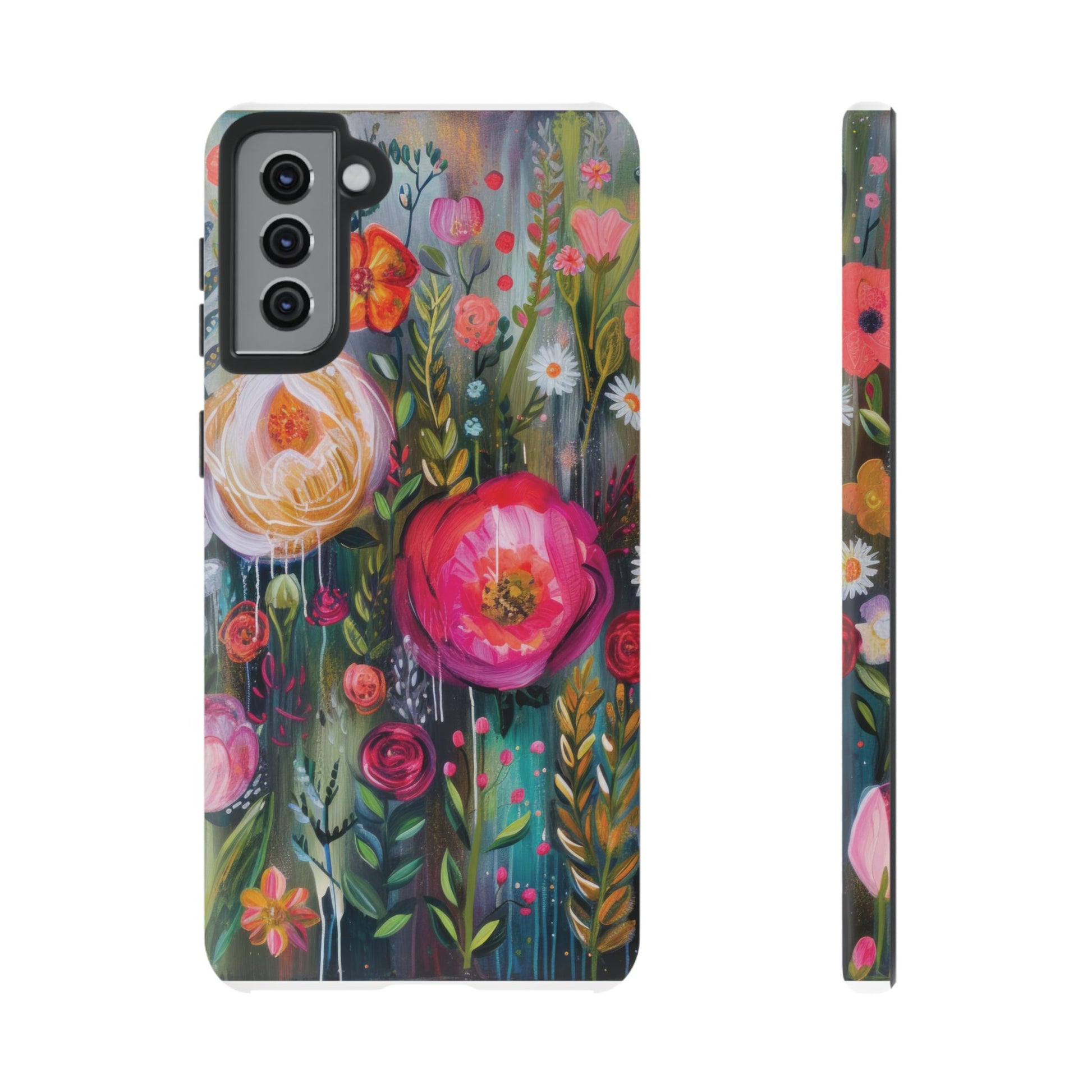 Watercolor Boho Floral Phone Case for iPhone 16 15 14 13 12  21 23 Samsung, and Pixel | Stylish Protective Cover Gift for Her Perfect for Floral Lover