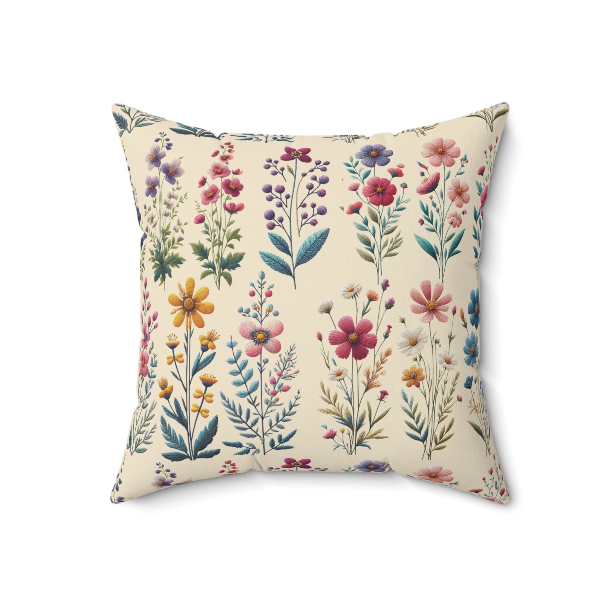Best Beautiful Wildflower Square Pillow Vibrant Floral Design for Cozy Home Décor - Perfect Accent for Living Rooms, Bedrooms, and Lounges - Soft, Durable, and Stylish PillowGift New House, Bridal Shower Gift - MRSBYVALLE