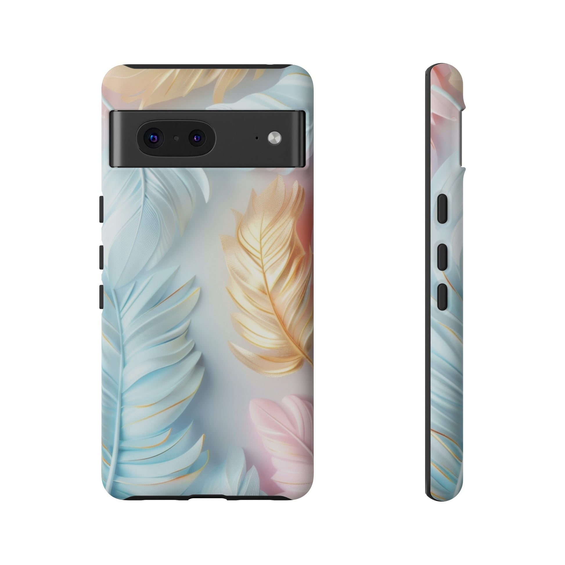 Pastel Feathers Protective Phone Case Gift for Her Phone 15, Samsung iPhone Samsung Gift for Her Case iPhone 15, Samsung iPhone Samsung Accessory Gift for Her