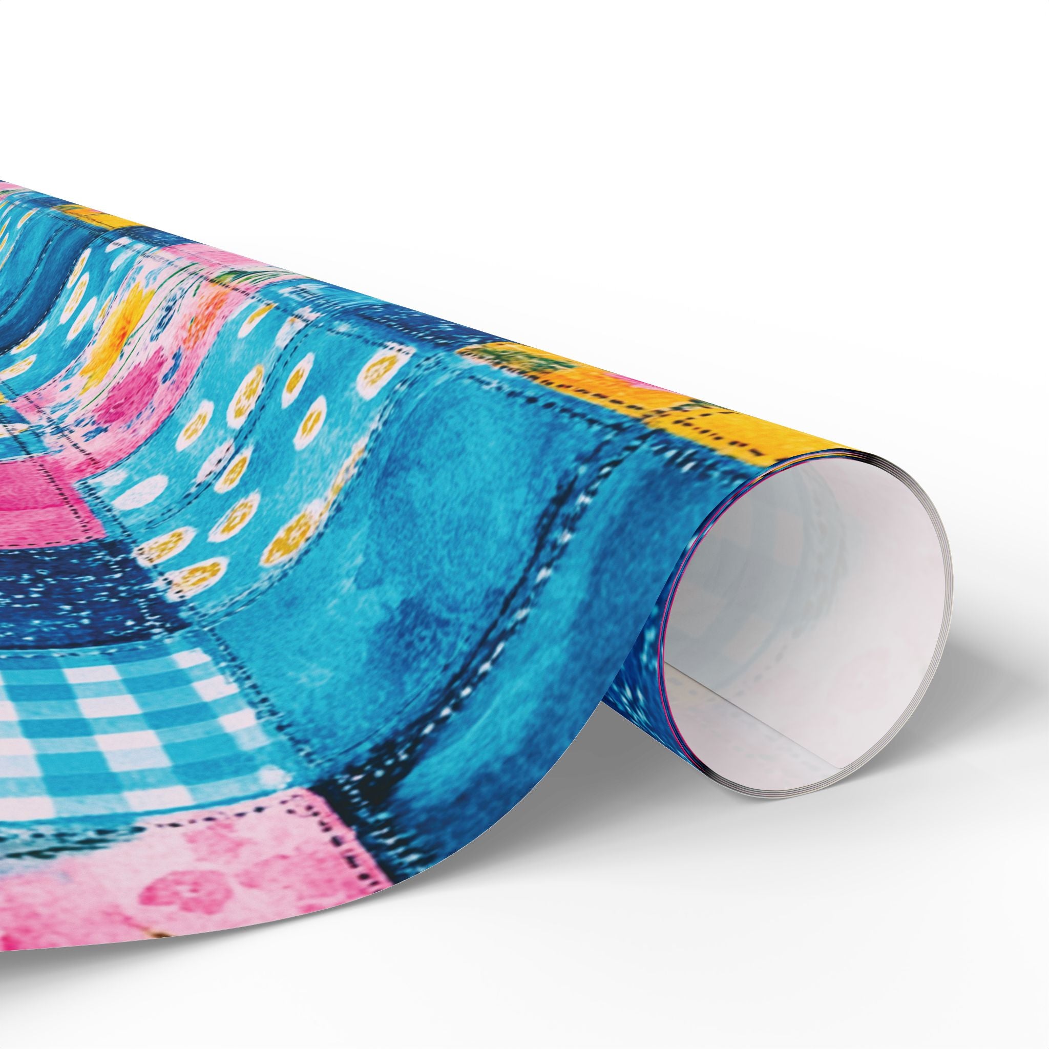 Pastel Patchwork Illusion Wrapping Paper — Soft Pastel Gift Wrap for Birthdays & Baby Showers