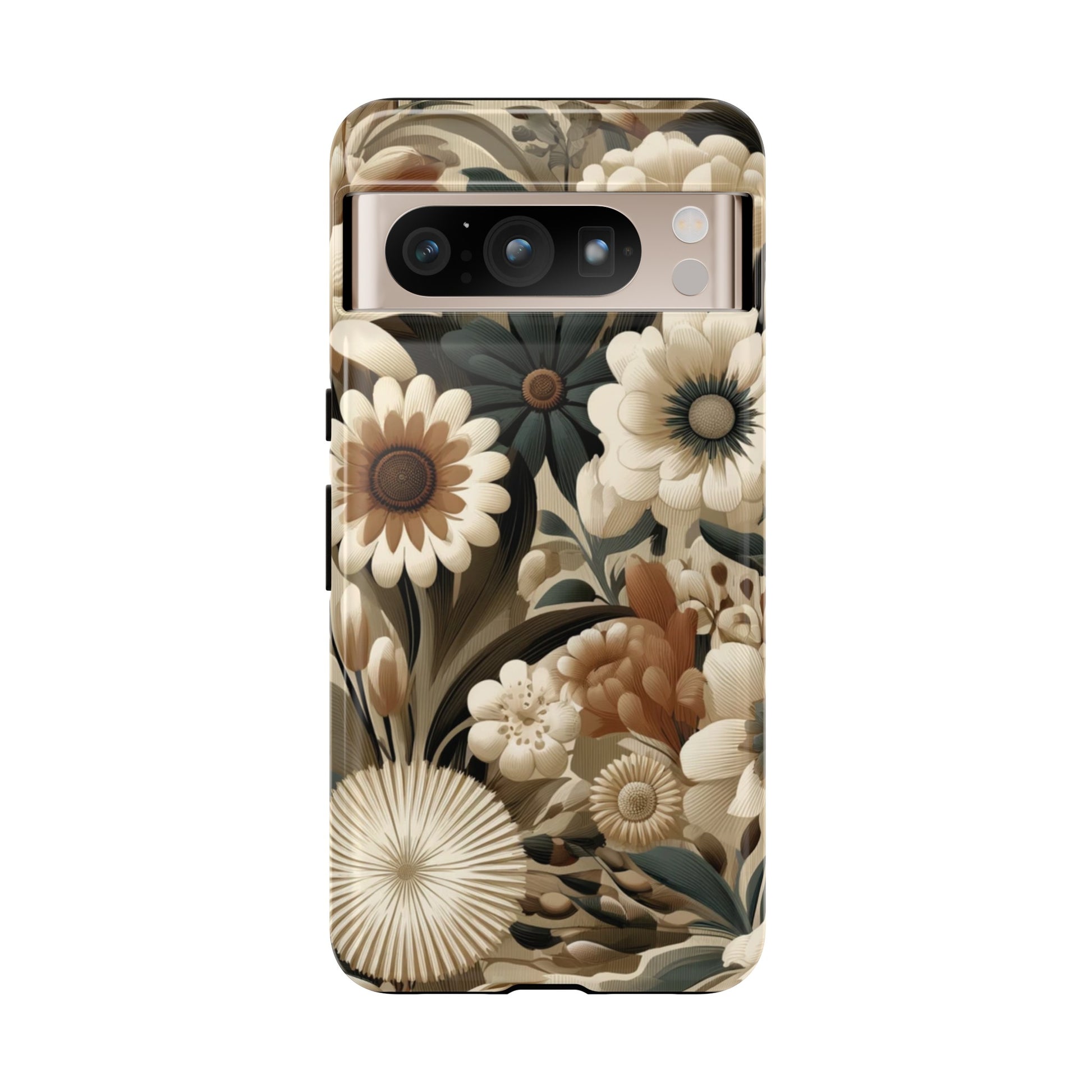 Mid-century Modern Floral Phone Case Durable for iPhone Samsung Gift iPhone 15, 14, 13 Samsung Pixel Gift for Mom Accessory Gift for Her