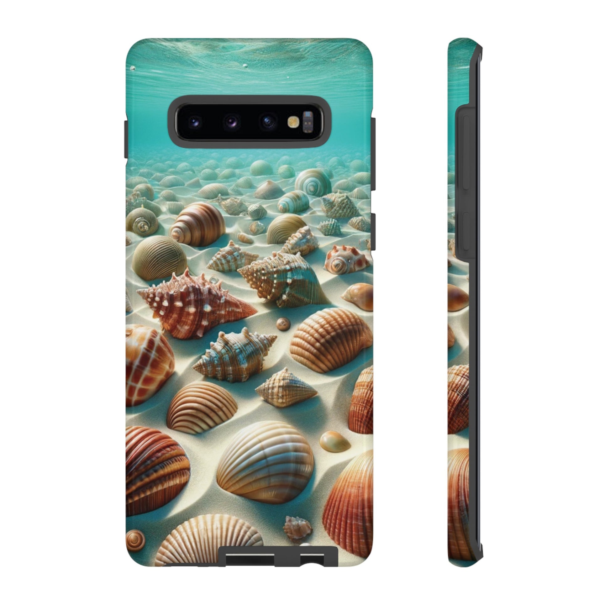 Plush Ocean Bliss Turquoise Seashell Ocean Beach View Protective Phone Case Gift for Her Phone 15, Samsung iPhone Samsung Gift for Her Case iPhone 15, Samsung iPhone Samsung Accessory Gift for Her.