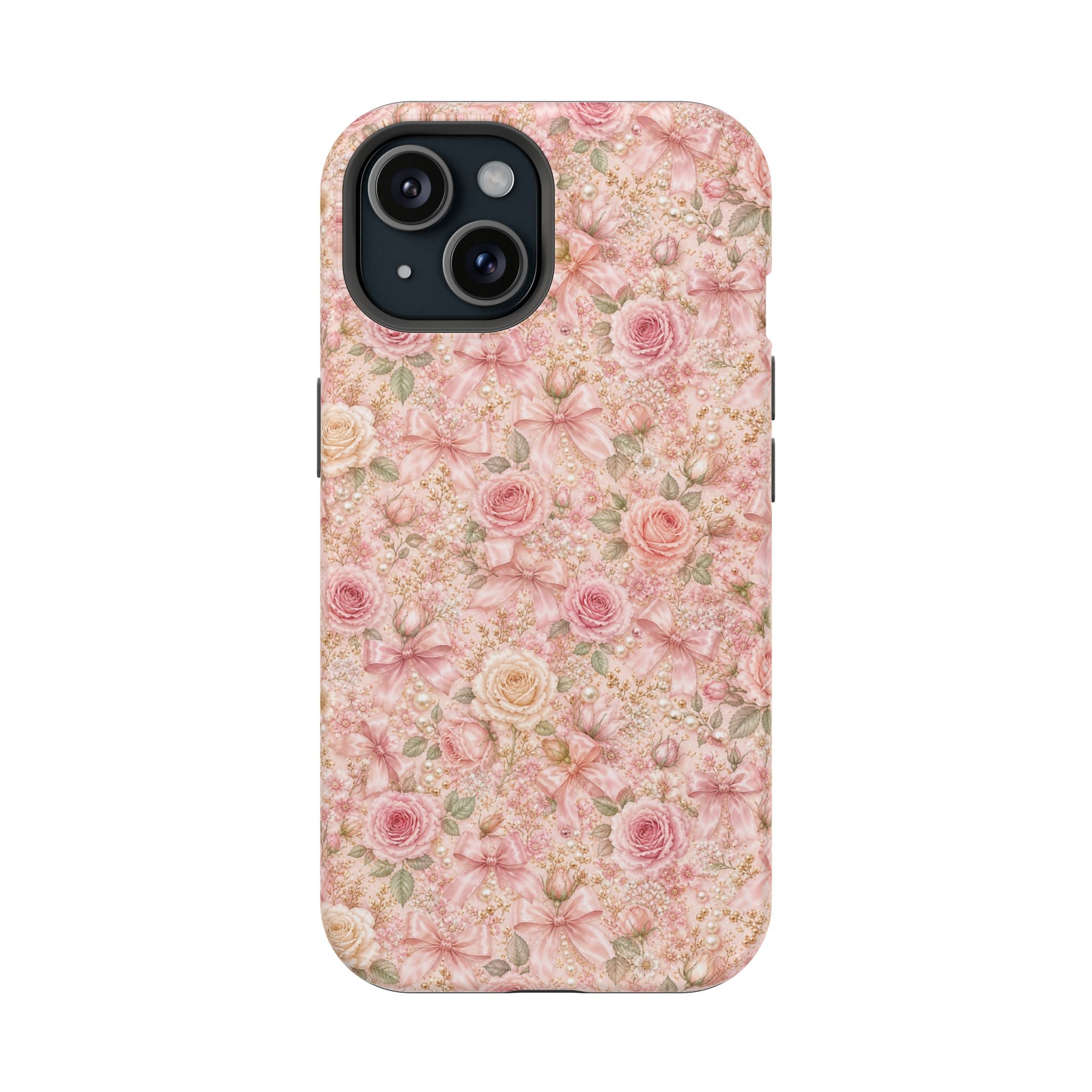 Floral Rose Pattern Magnetic Impact-Resistant Phone Case iPhone and Samsung