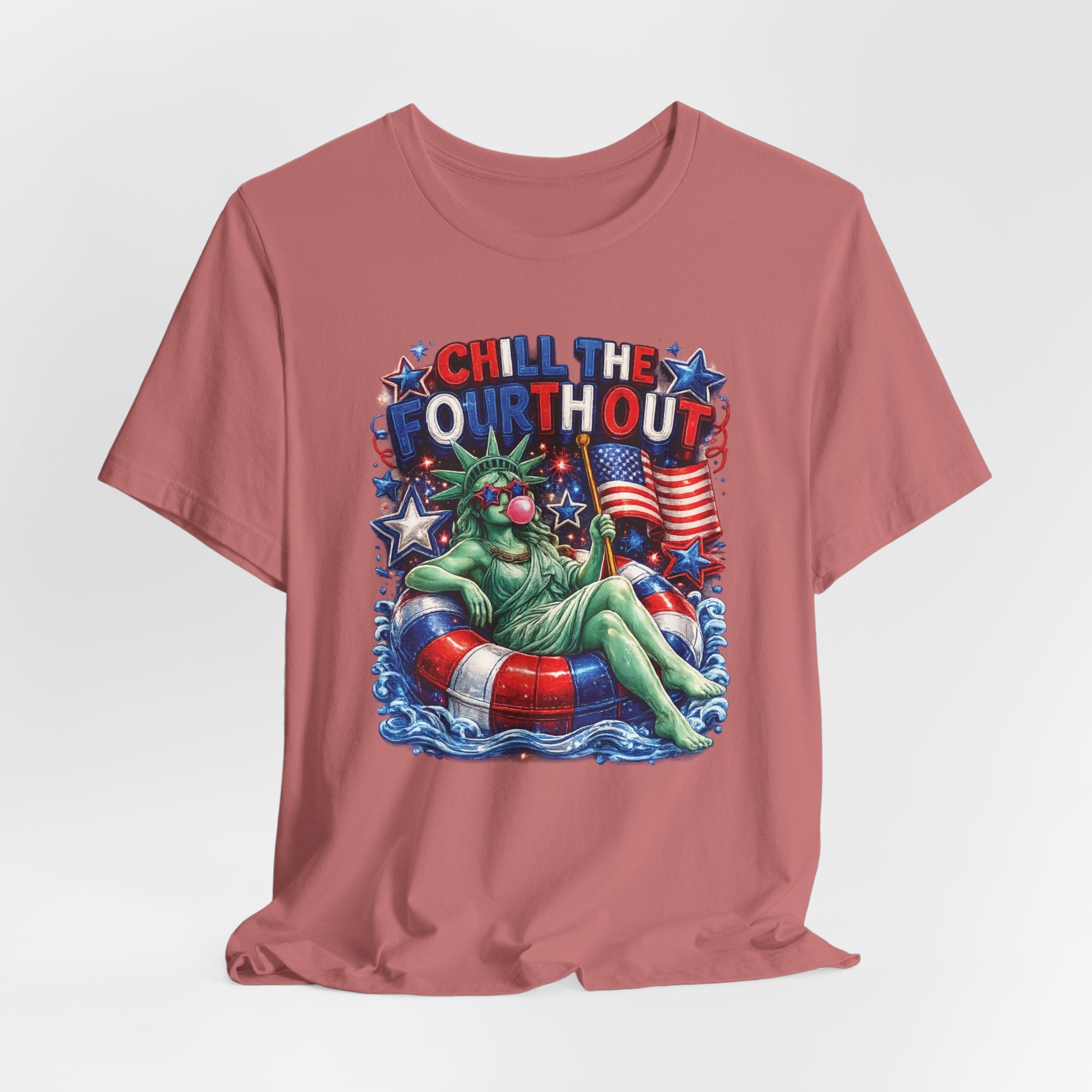 CHILL the Fourth UP Funny America T-Shirt — Patriotic 4th of July Tee