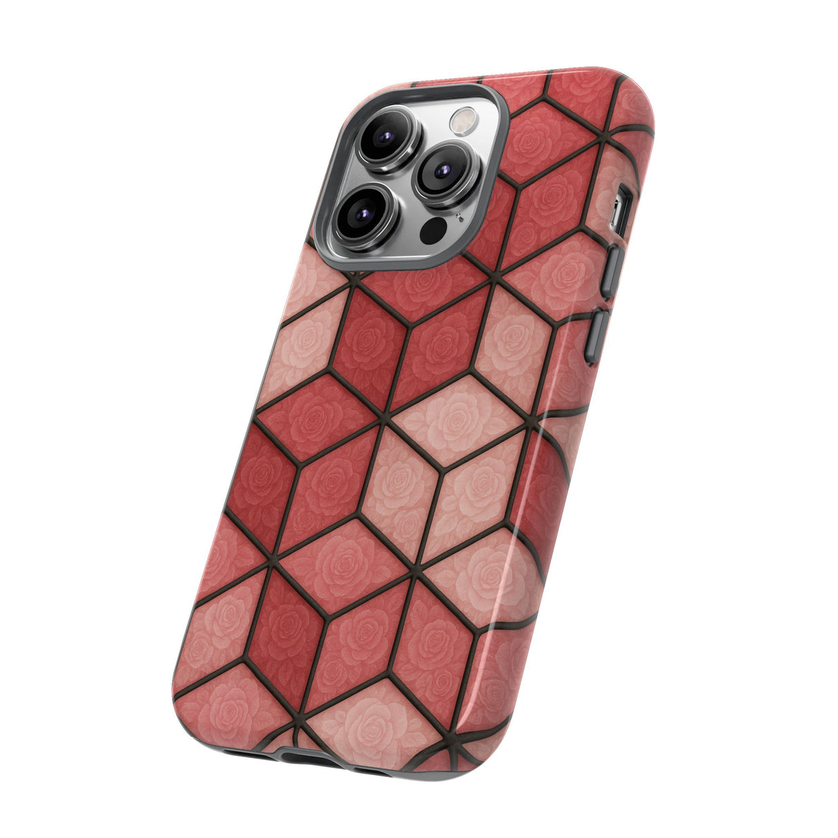 Geometric Stained Glass Illusion Phone Case Colorful Abstract Art, Aesthetic Protective Cover for iPhone, Samsung & Google, Unique Gift Idea Mom