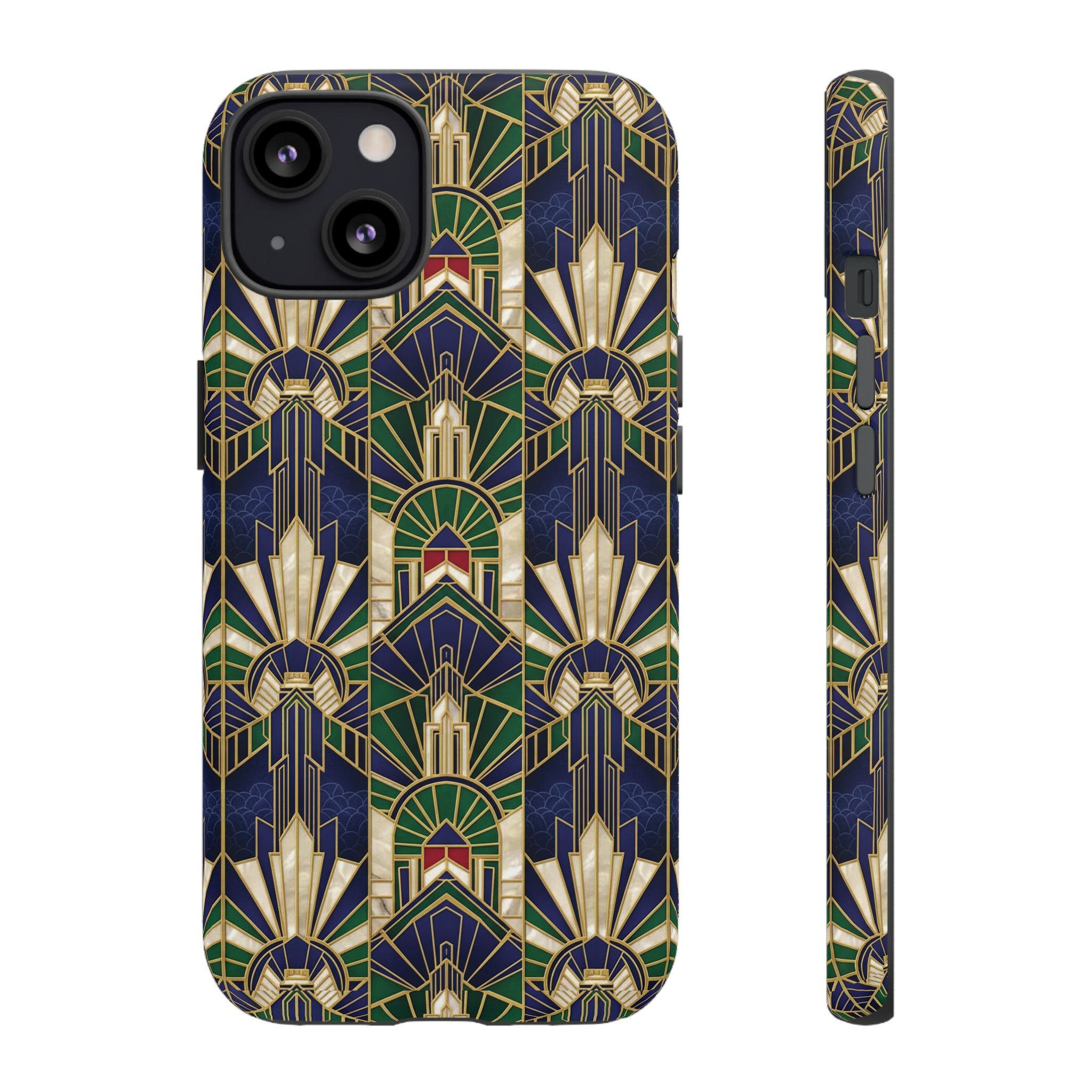 Navy & Gold Art Deco Phone Case — Imperial Art Deco Tough Case