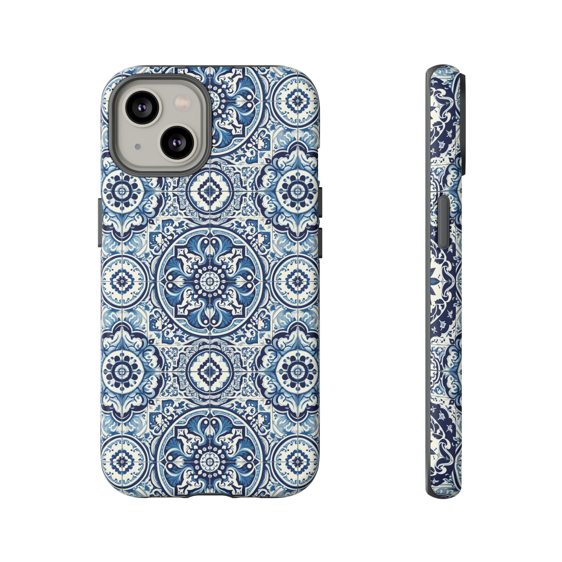 Azulejo Tile Phone Case Elegant Mediterranean Blue Porcelain Design iPhone 17, 16, 15, Samsung iPhone Samsung Accessory Gift for Her