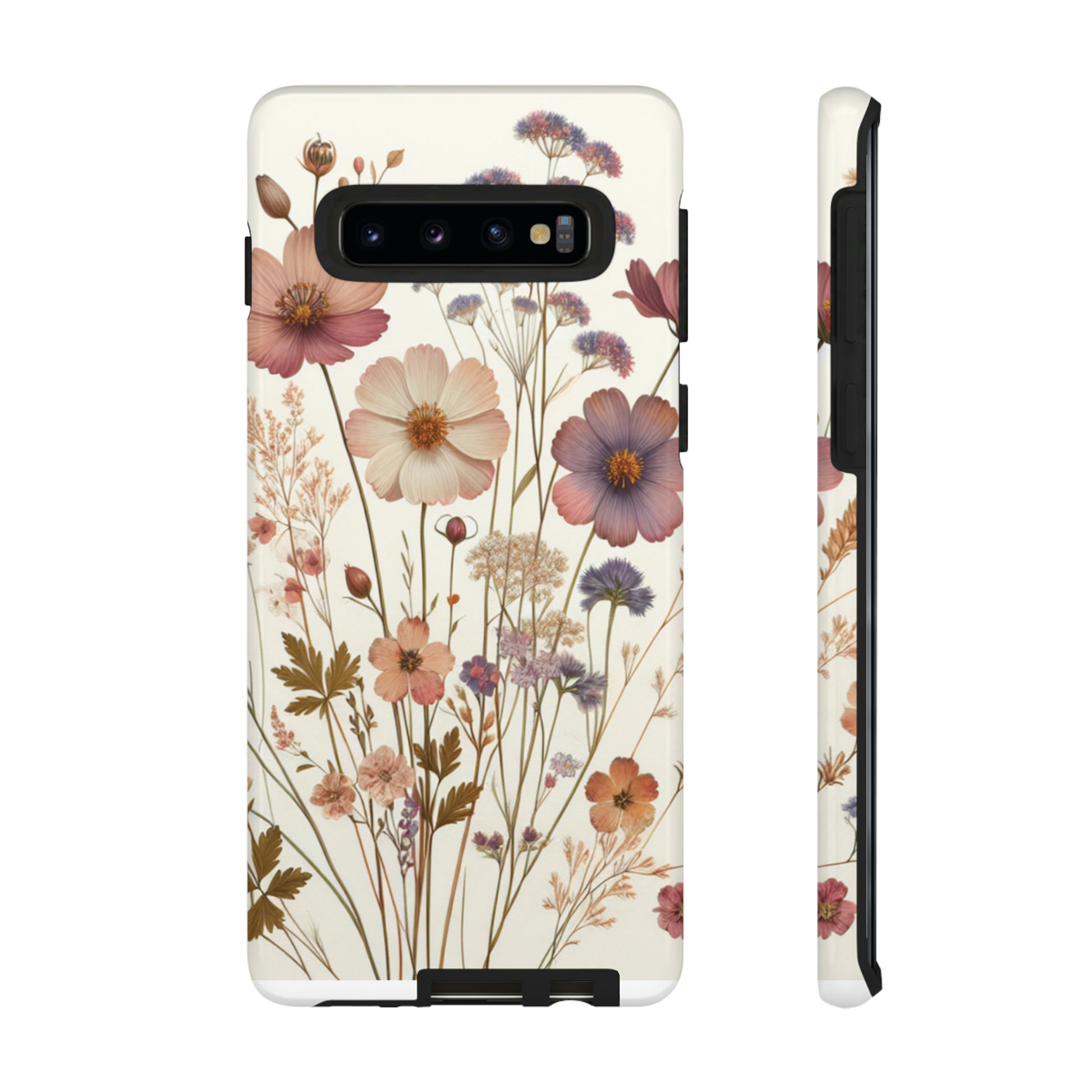 Wildflower Boho Luxury Phone Tough Case Floral Elegant Durable Stylish for Modern Devices iPhone 15, Samsung iPhone Samsung Accessory Gift for Her.
