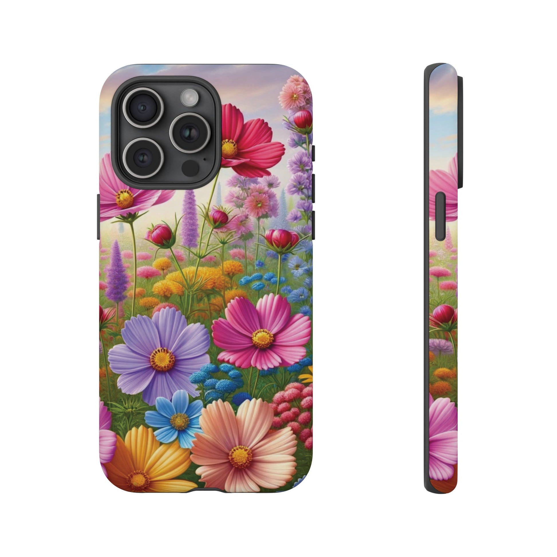 Bright Floral Phone Case Durable for iPhone Samsung Gift iPhone 15, 14, 13 Samsung Pixel Gift for Mom Accessory Gift for Her