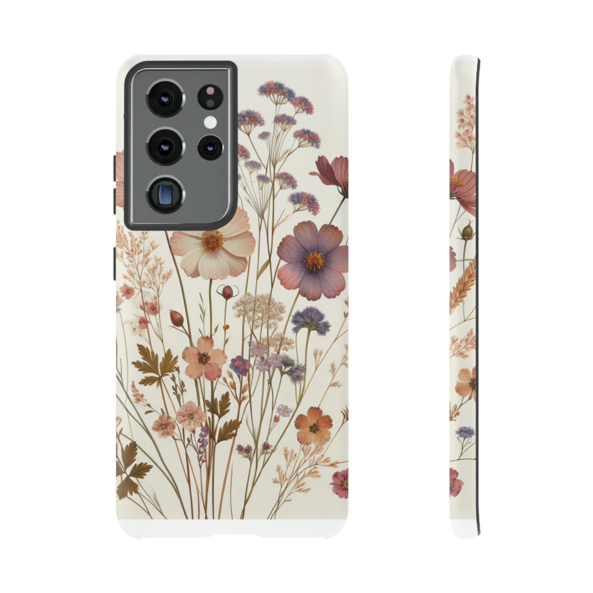 Wildflower Boho Luxury Phone Tough Case Floral Elegant Durable Stylish for Modern Devices iPhone 15, Samsung iPhone Samsung Accessory Gift for Her.