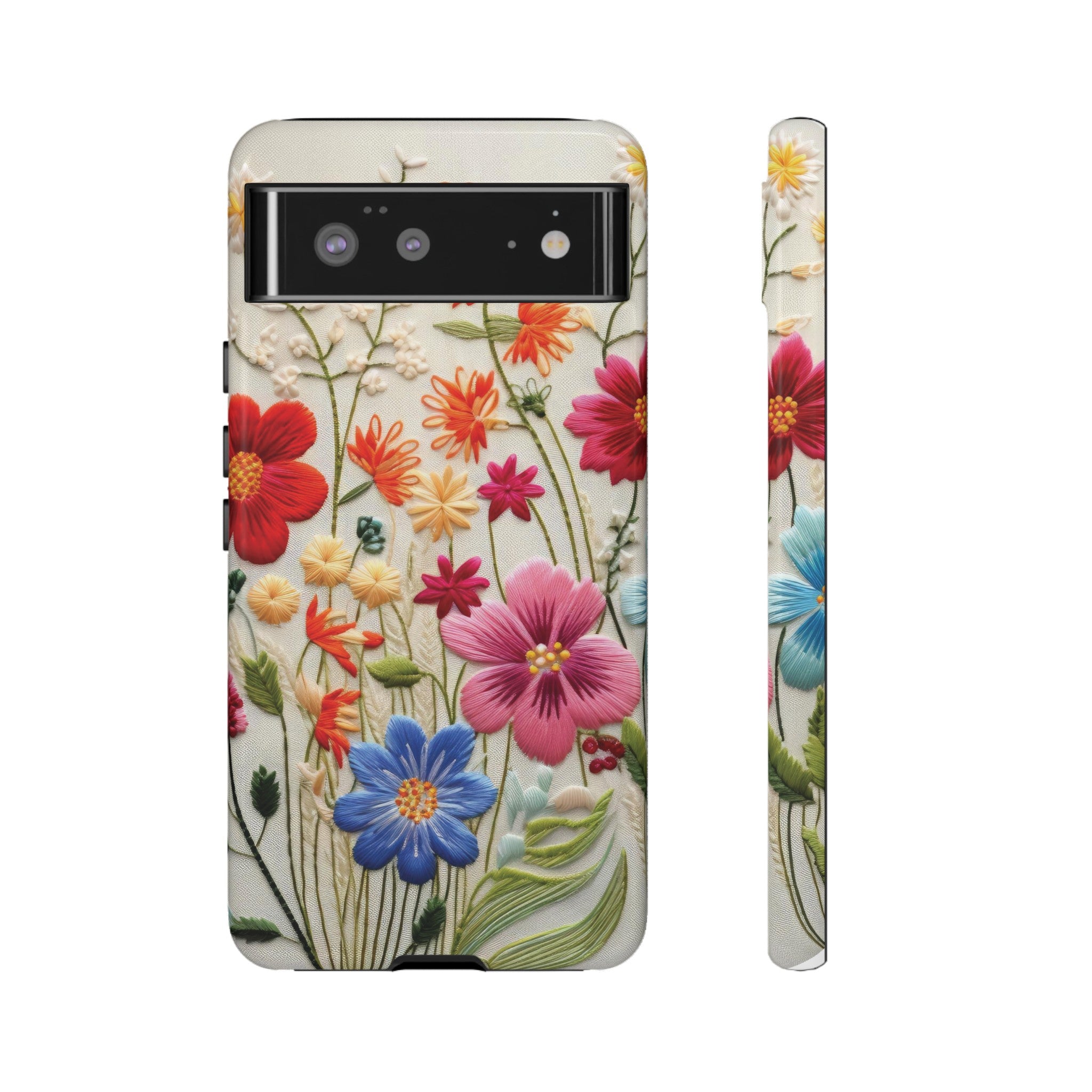 3D Floral Phone Case Elegant Faux Flower Durable for iPhone Samsung Smartphone iPhone 15, 14, 13 Samsung Gift for Mom
