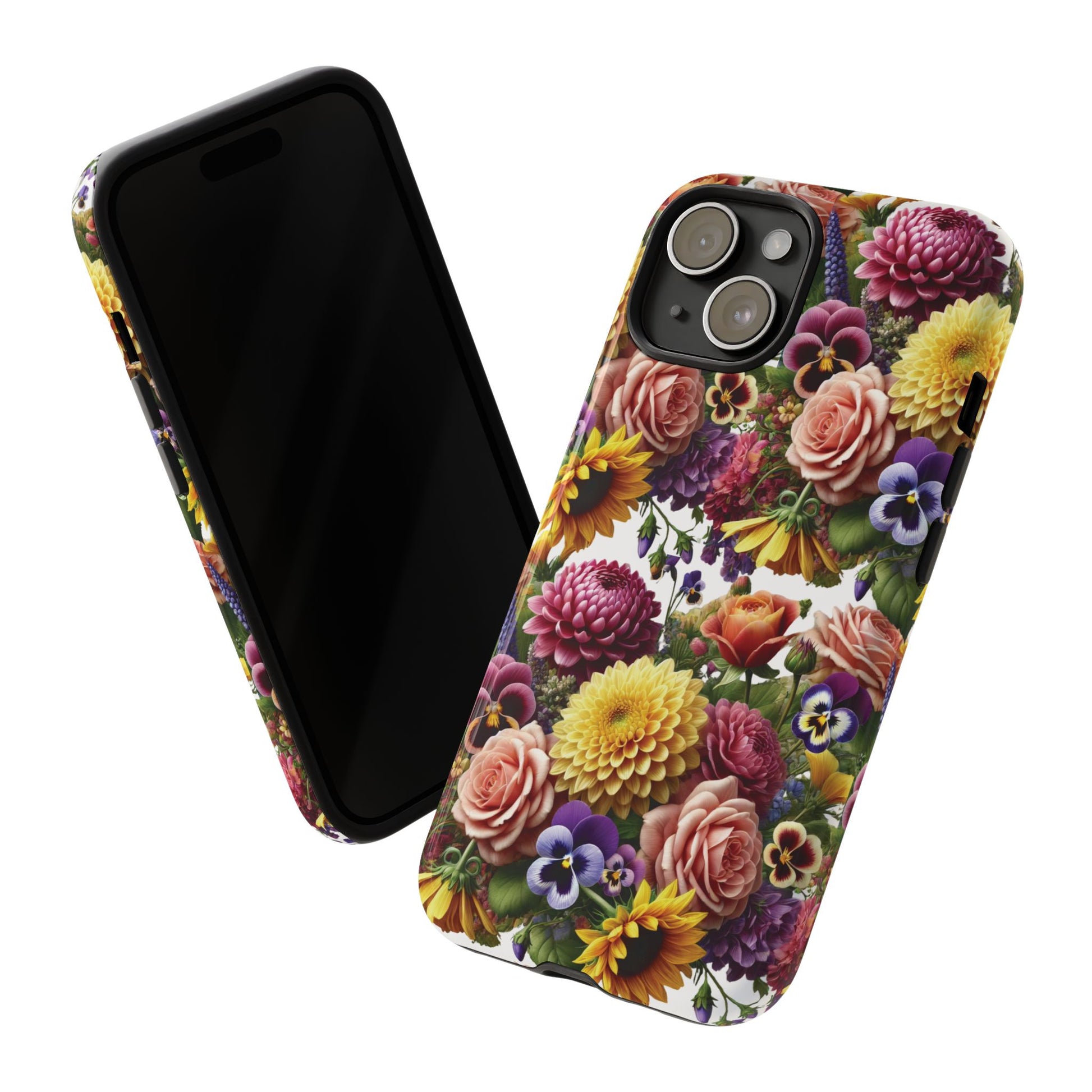Floral Fall Phone Case for iPhone 16 15 14 13 12  21 23 Samsung, and Pixel | Stylish Protective Cover Gift for Her Perfect for Floral Lover