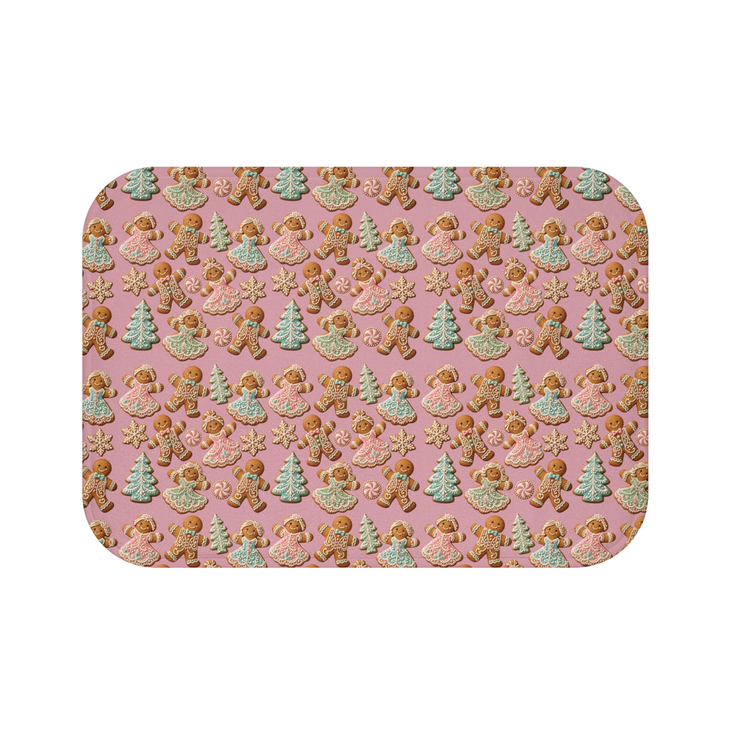 Gingerbread Cookies Pink Holiday Bath Mat update Bathroom