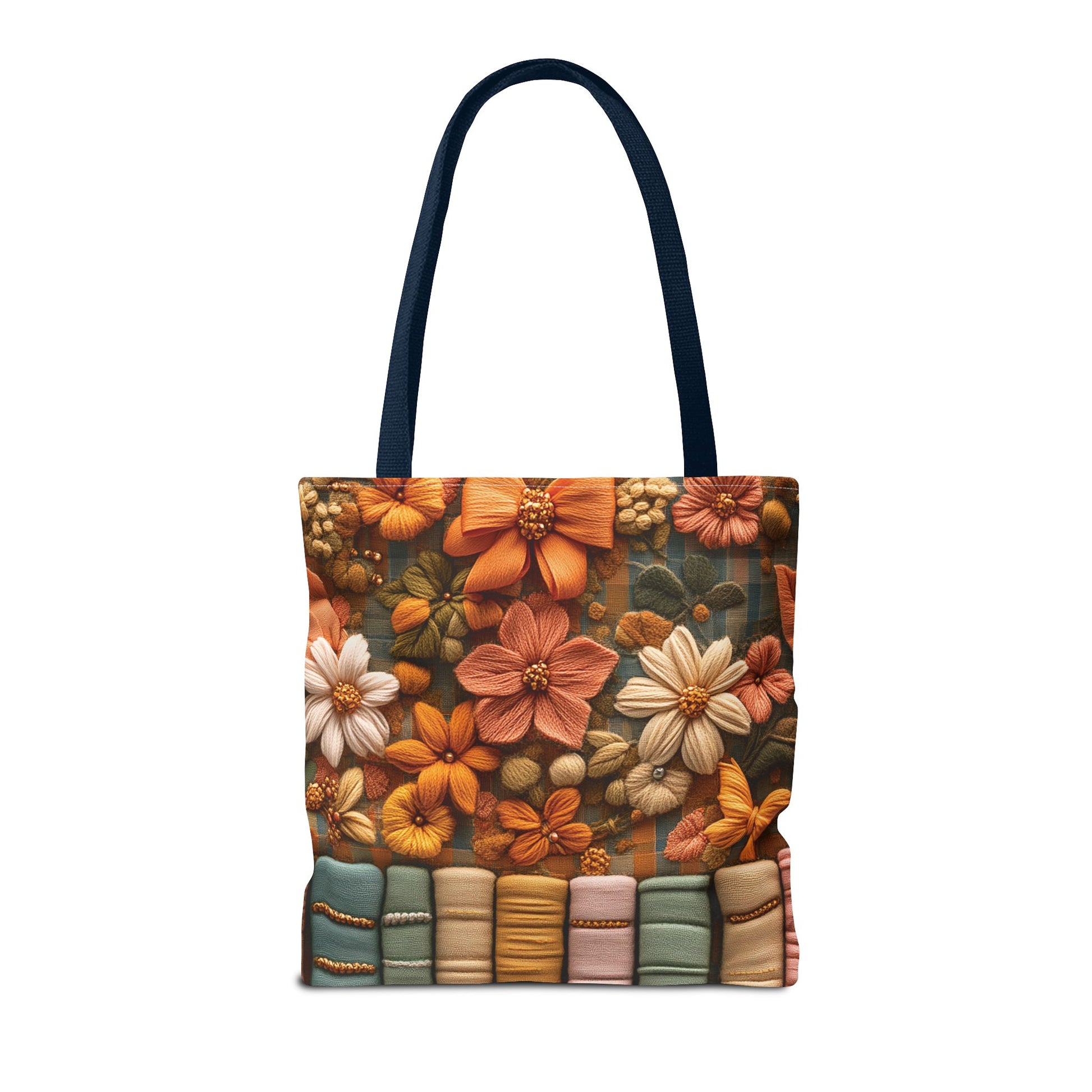 Boho Floral 3D Illusion Tote with Books Design Stylish and Functional Bag for Everyday Use Durable, Reusable, and Perfect for Book Lovers and Boho Enthusiasts Season - MRSBYVALLE